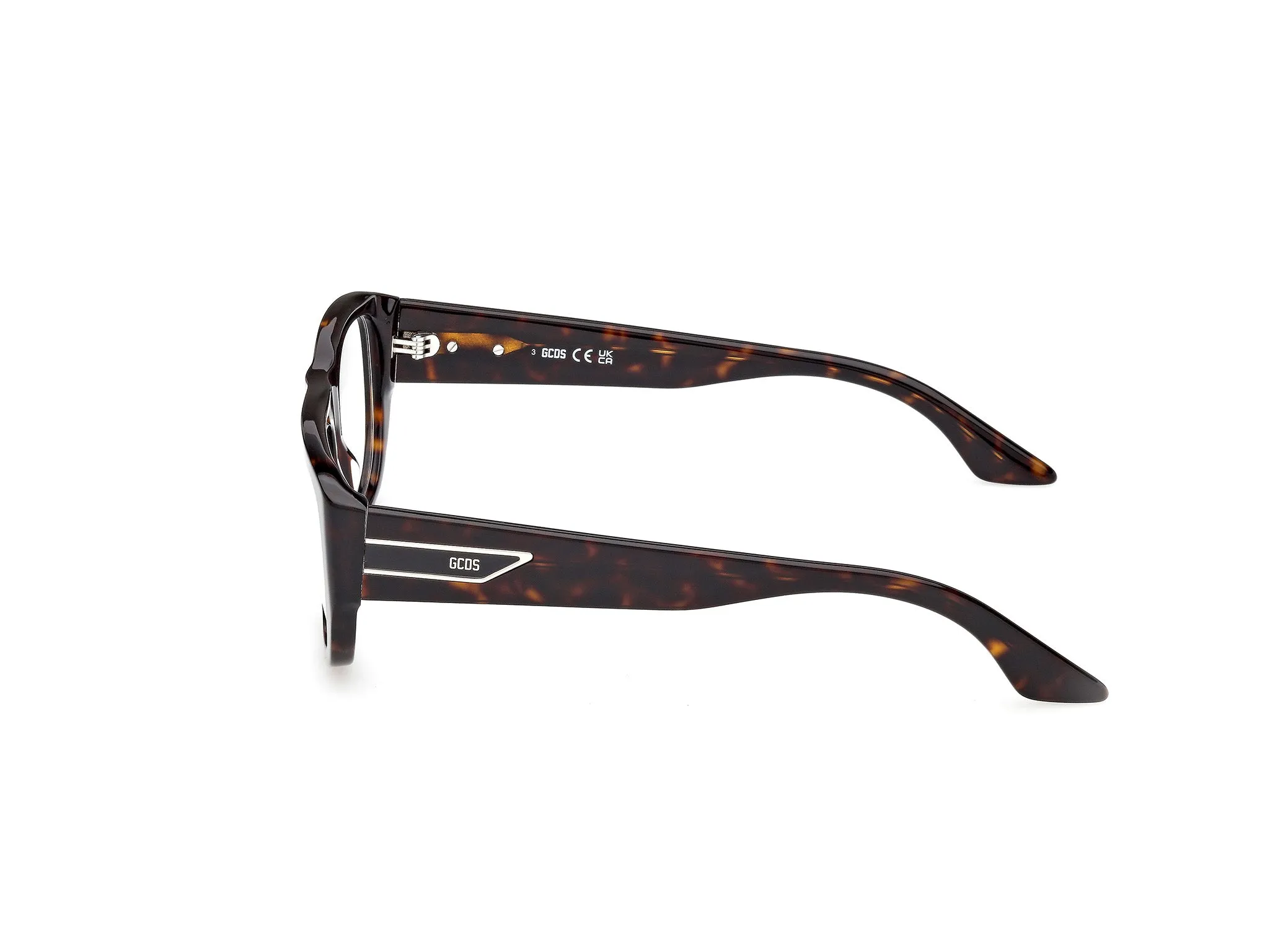 GCDS GD5048 52 Montature da vista Acetato Havana Squadrata Normale - immagine 3