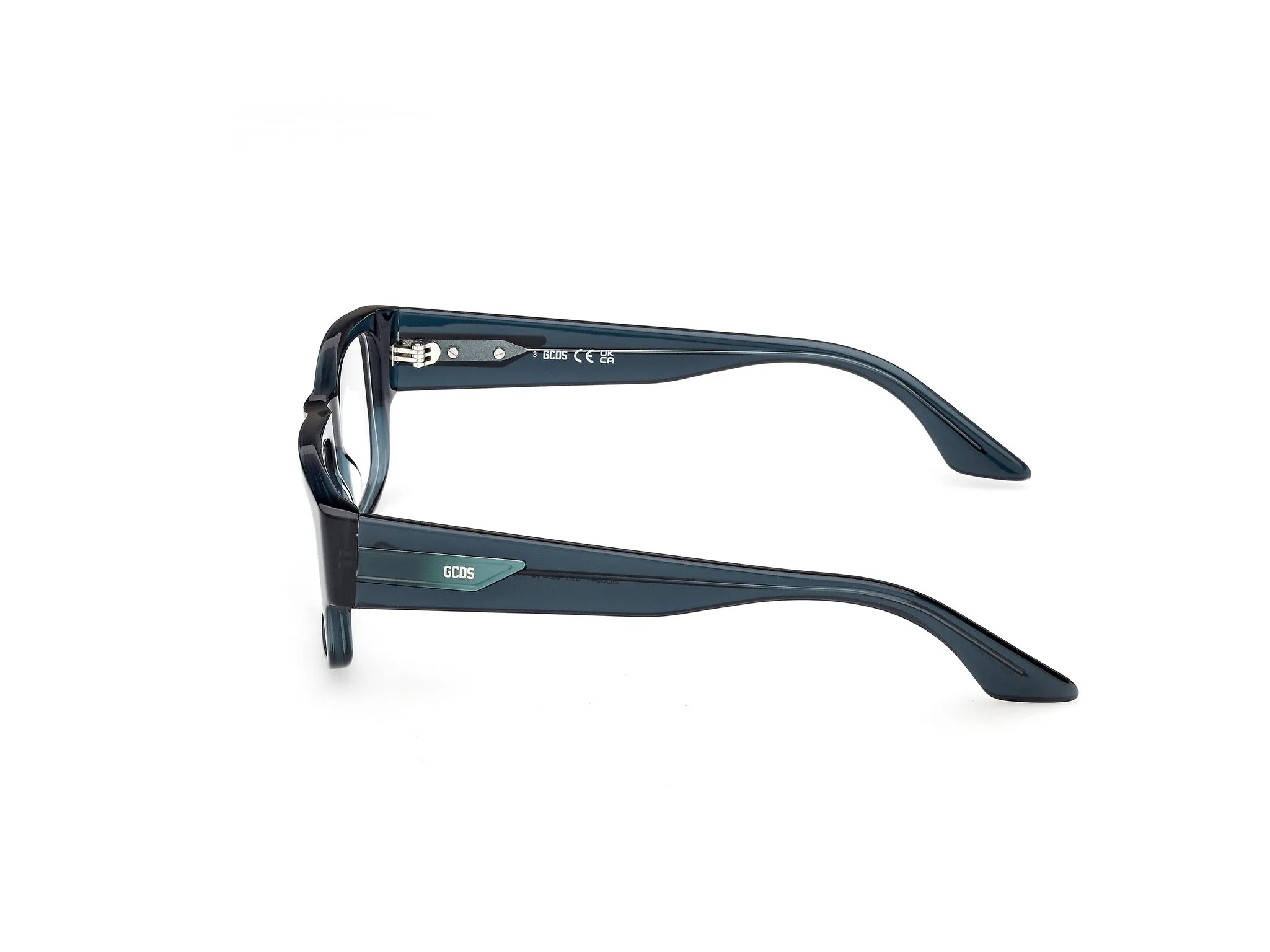 GCDS GD5047 90 Montature da vista Acetato Blu Squadrata Normale - immagine 3