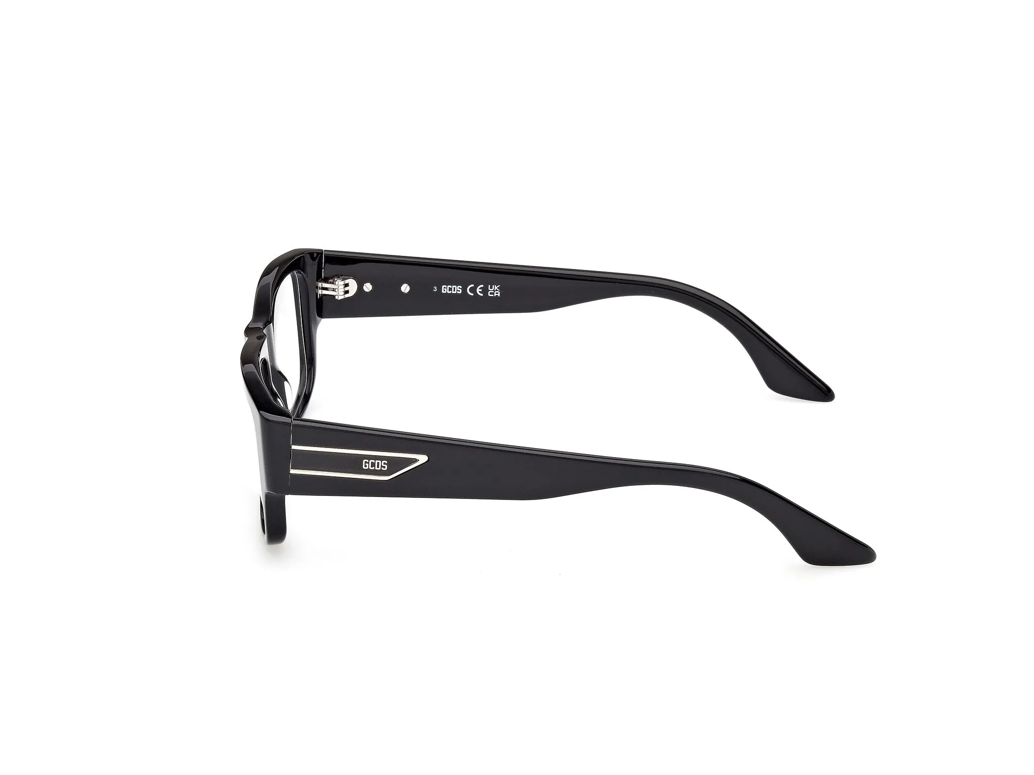 GCDS GD5047 1 Montature da vista Acetato Nero Squadrata Normale - immagine 3