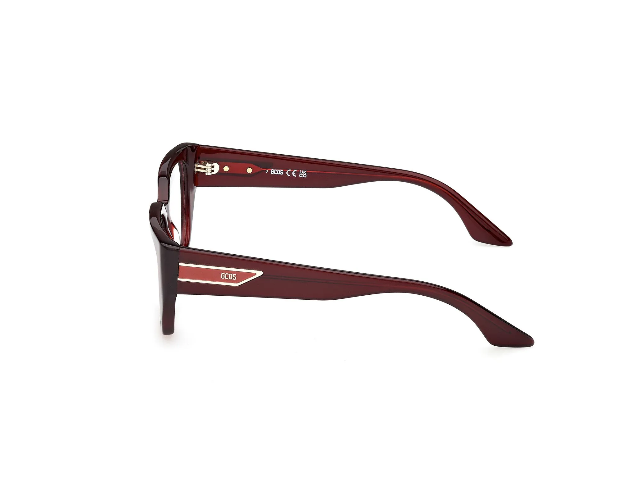 GCDS GD5046 69 Montature da vista Acetato Bordeaux Cat Eye Normale - immagine 3
