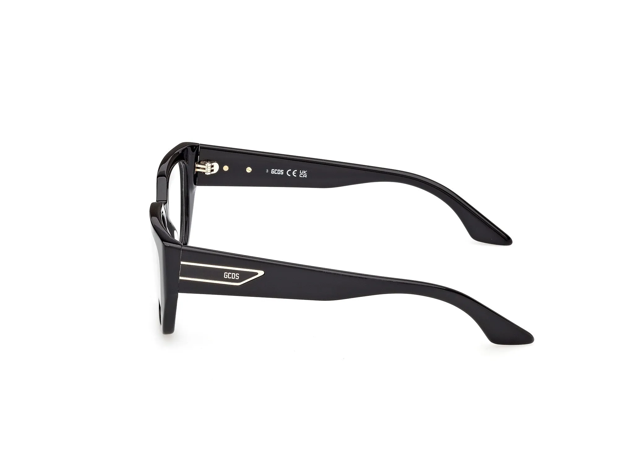 GCDS GD5046 1 Montature da vista Acetato Nero Cat Eye Normale - immagine 3