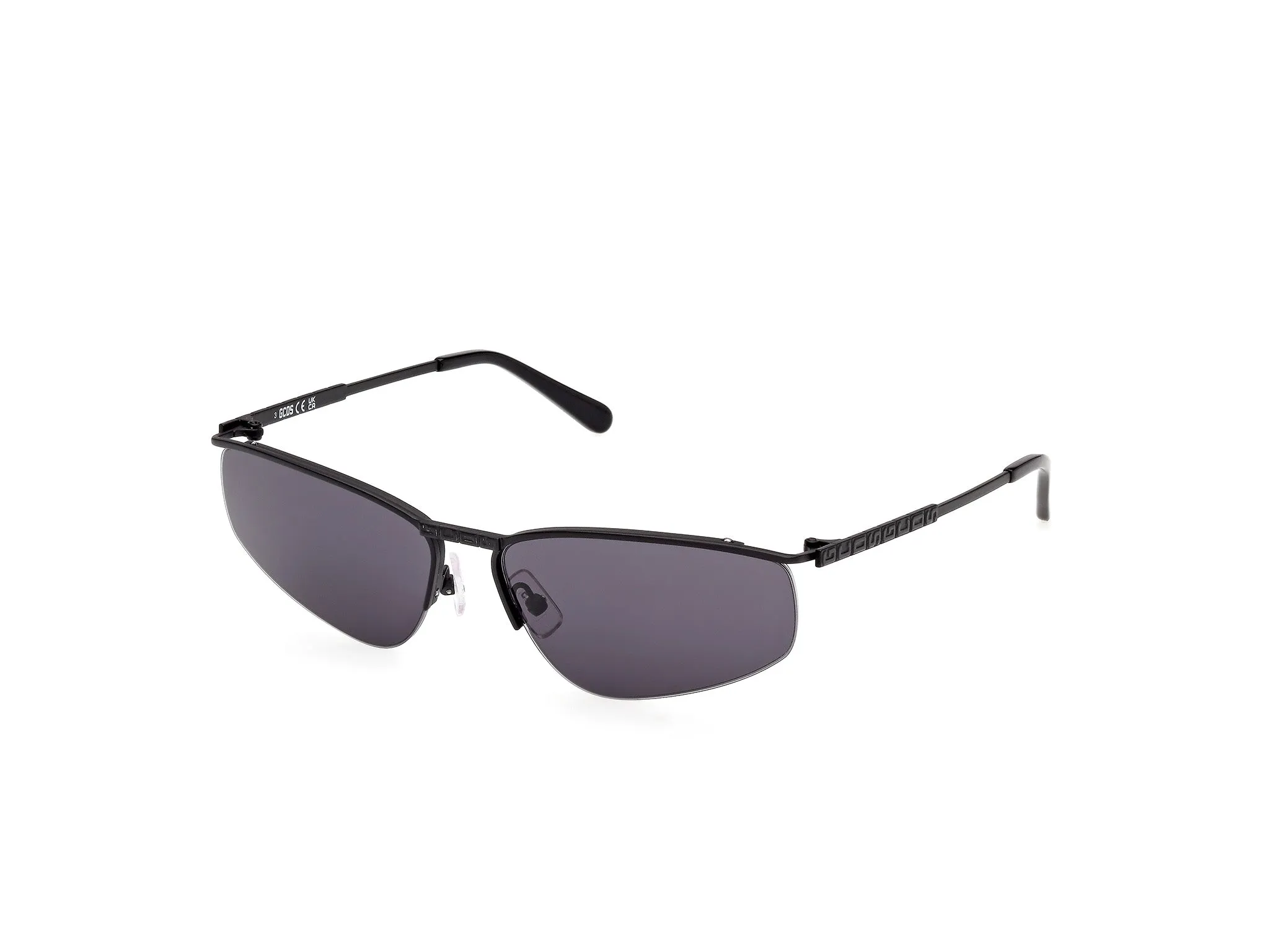 GCDS GD0071 02A Occhiali da sole Metallo Nero Fumo Geometrica Normale - immagine 1