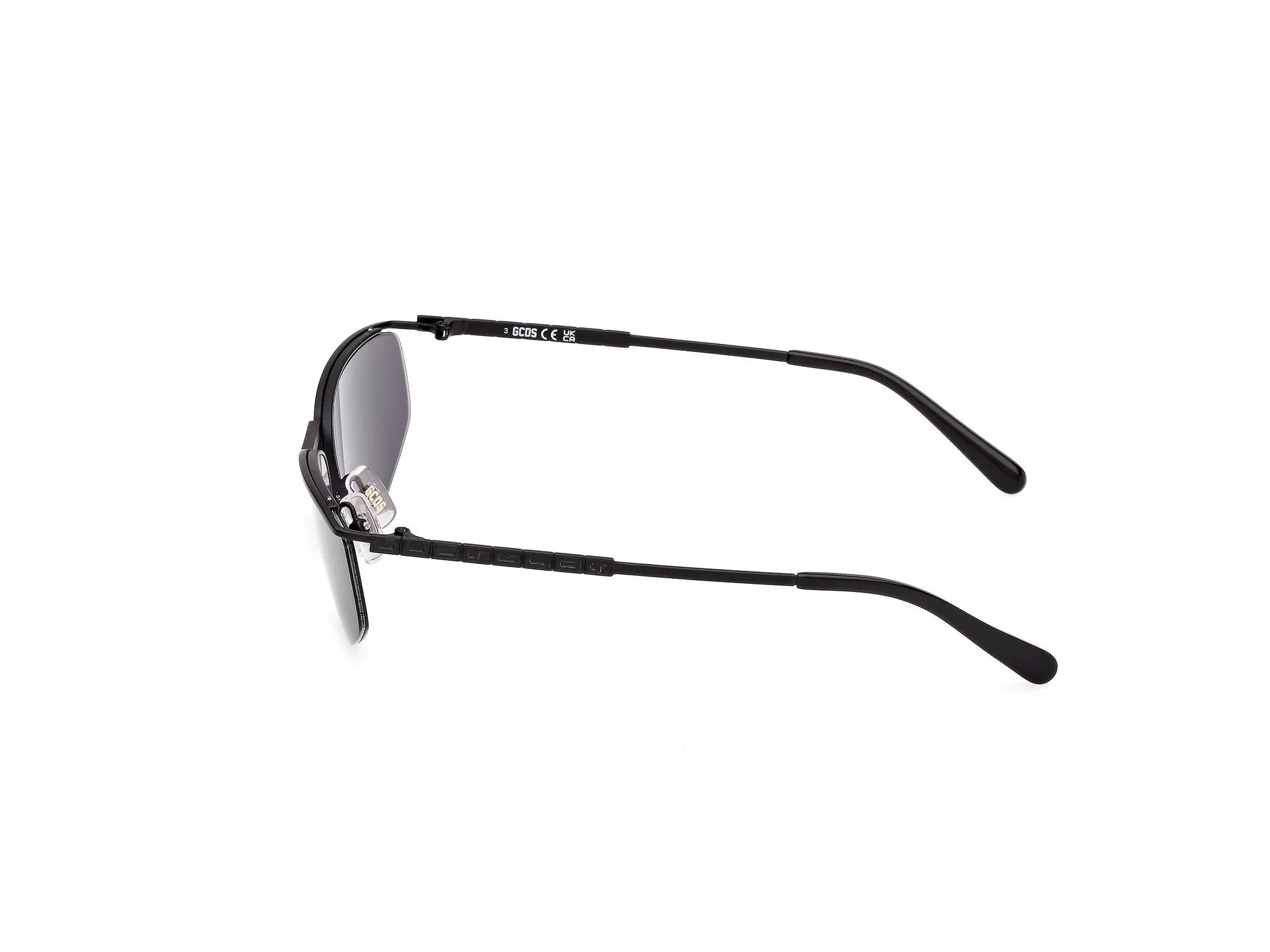 GCDS GD0071 02A Occhiali da sole Metallo Nero Fumo Geometrica Normale - immagine 3