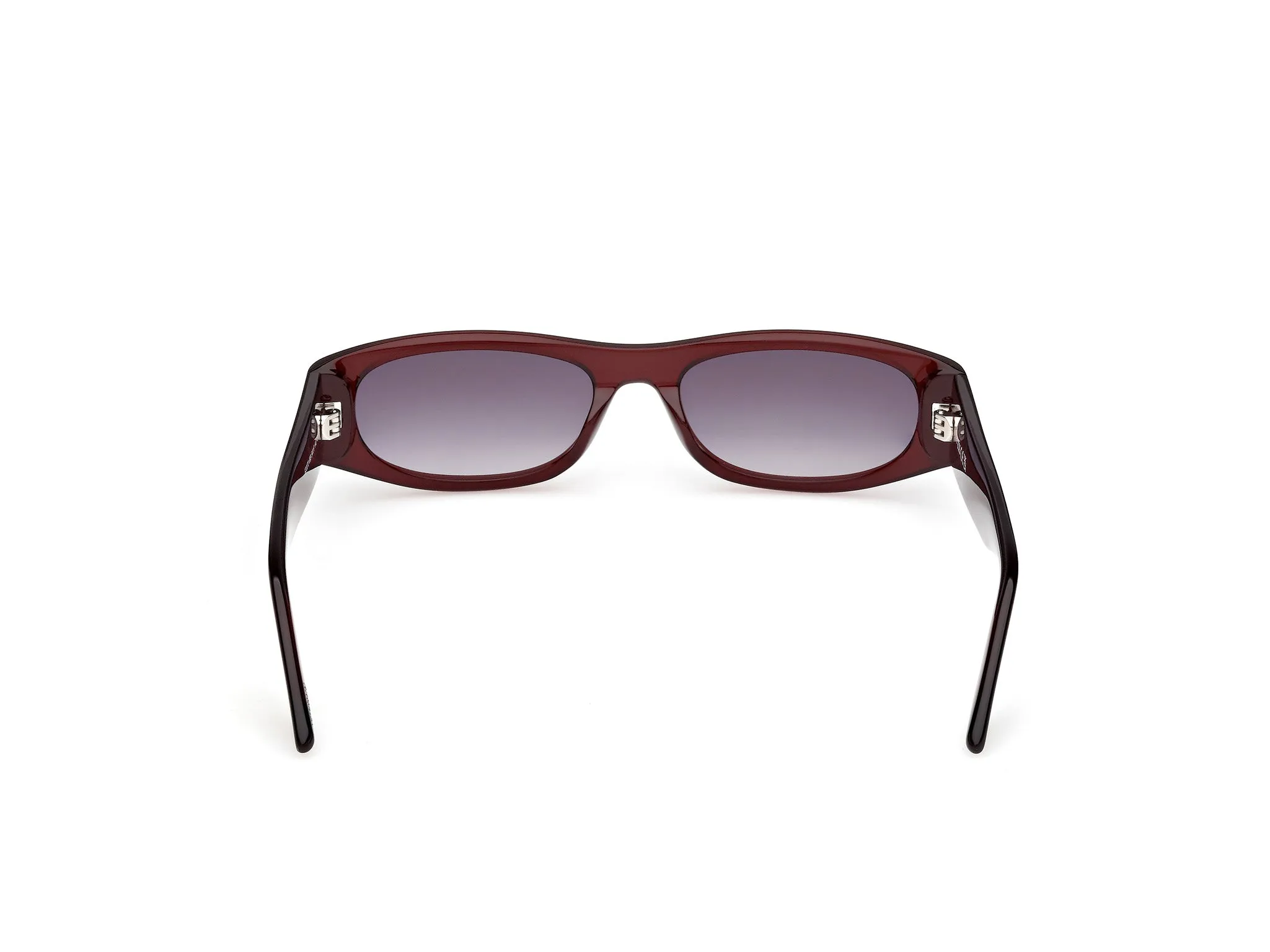 GCDS GD0070 69B Occhiali da sole Acetato Bordeaux Fumo Rotonda Normale - immagine 4