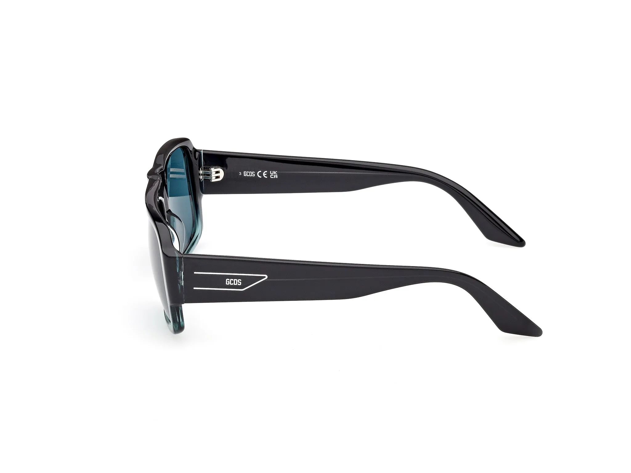 GCDS GD0069 89N Occhiali da sole Acetato Turchese Verde Squadrata Normale - immagine 3