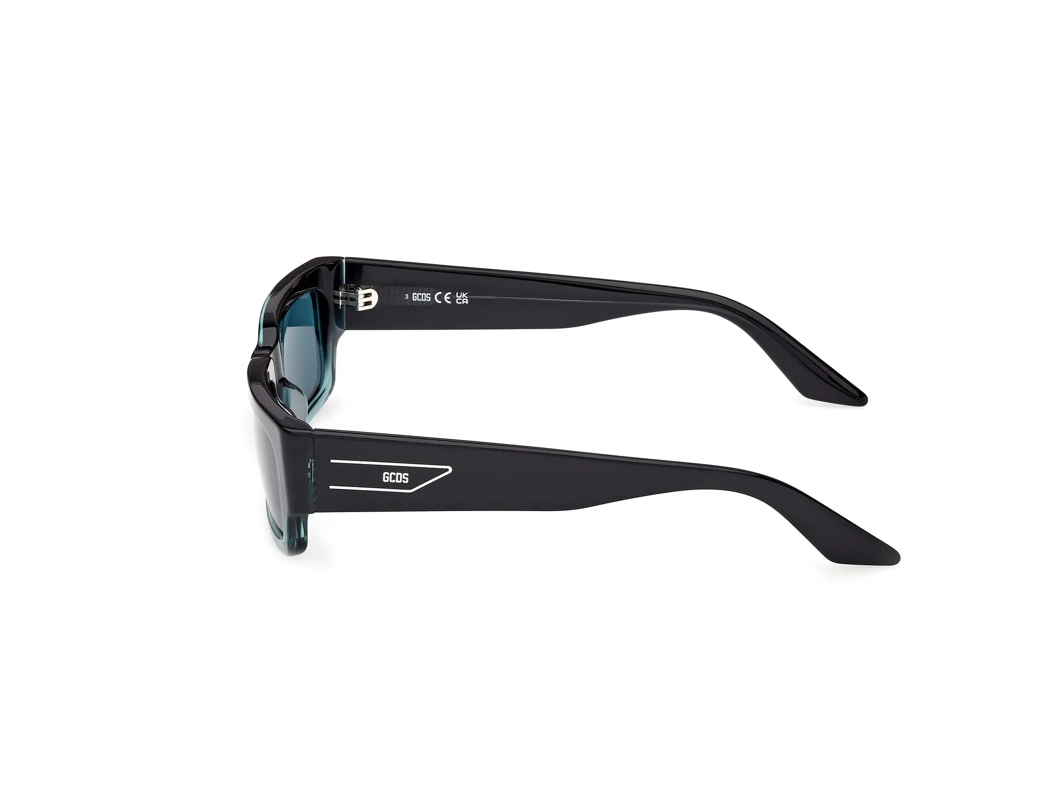 GCDS GD0068 89N Occhiali da sole Acetato Turchese Verde Squadrata Normale - immagine 3