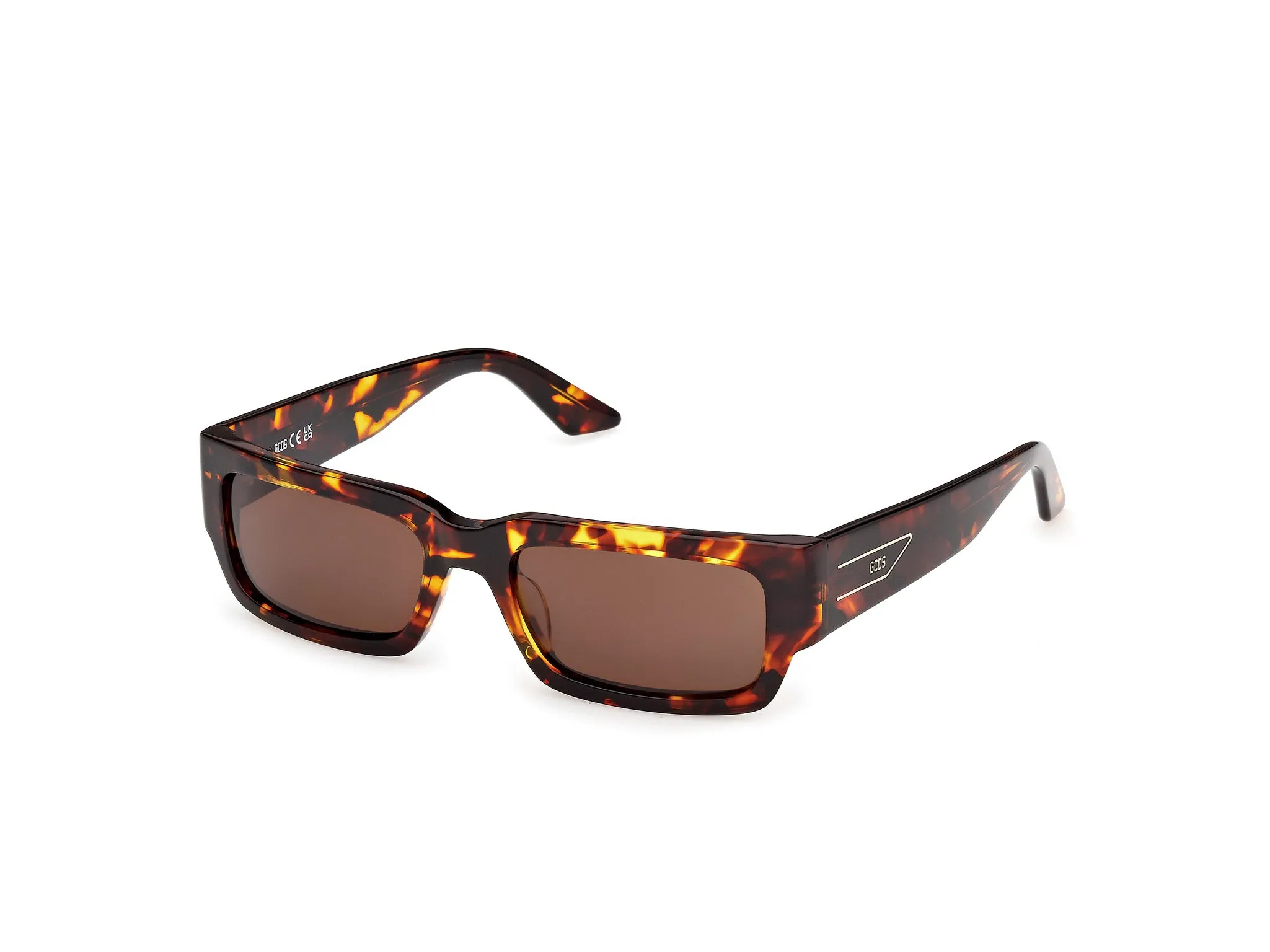 GCDS GD0068 52E Occhiali da sole Acetato Havana Marrone Squadrata Normale - immagine 1