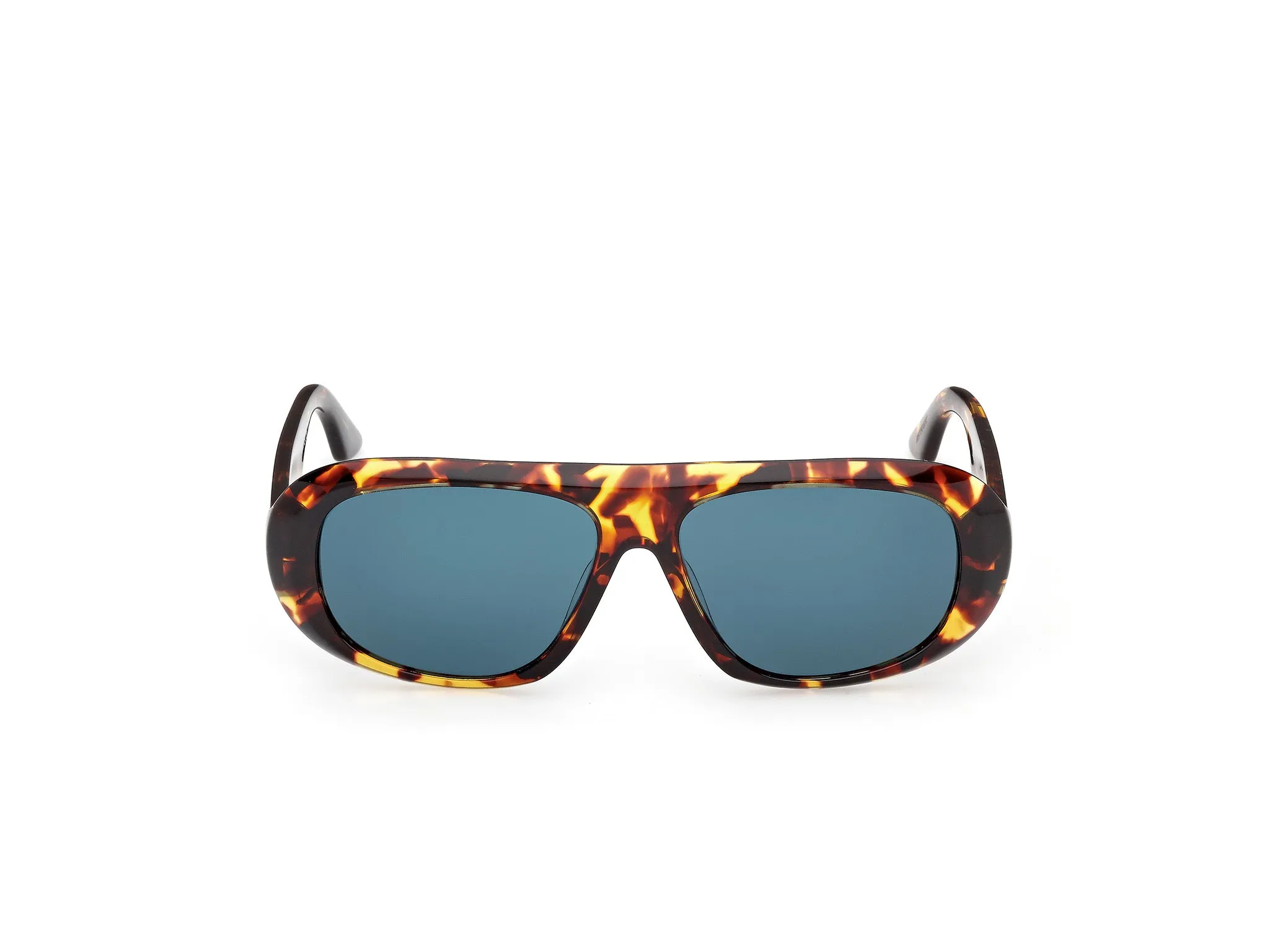 GCDS GD0067 GIULIANO 52N Occhiali da sole Acetato Havana Verde Squadrata Normale - immagine 2