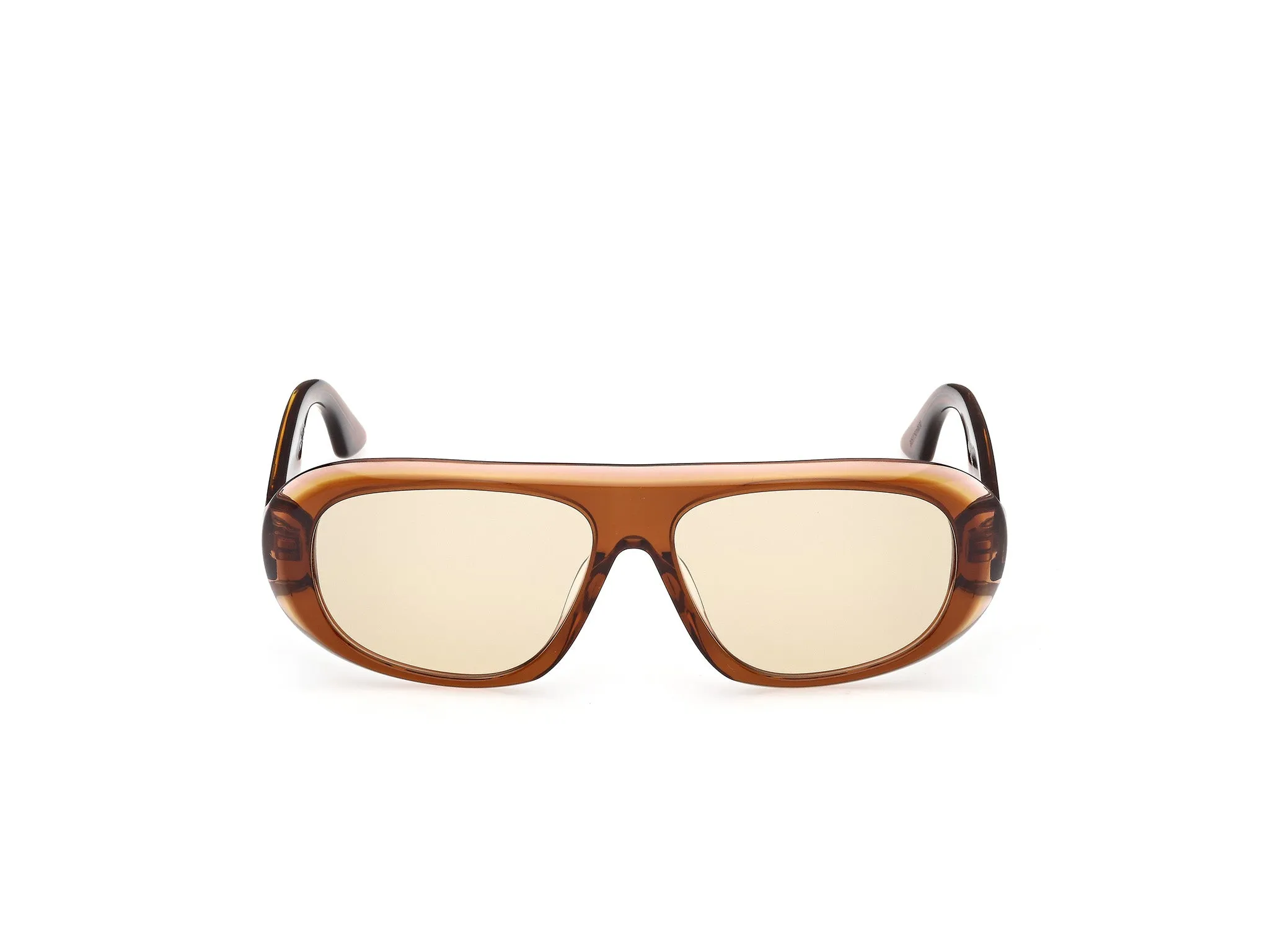 GCDS GD0067 GIULIANO 47J Occhiali da sole Acetato Marrone Giallo Squadrata Normale - immagine 2