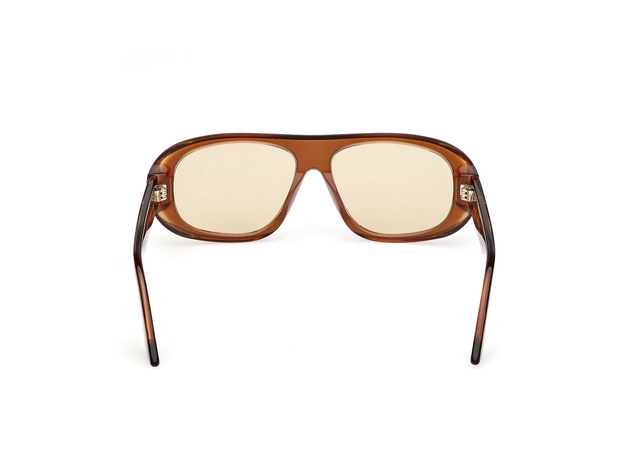 GCDS GD0067 GIULIANO 47J Occhiali da sole Acetato Marrone Giallo Squadrata Normale - immagine 4