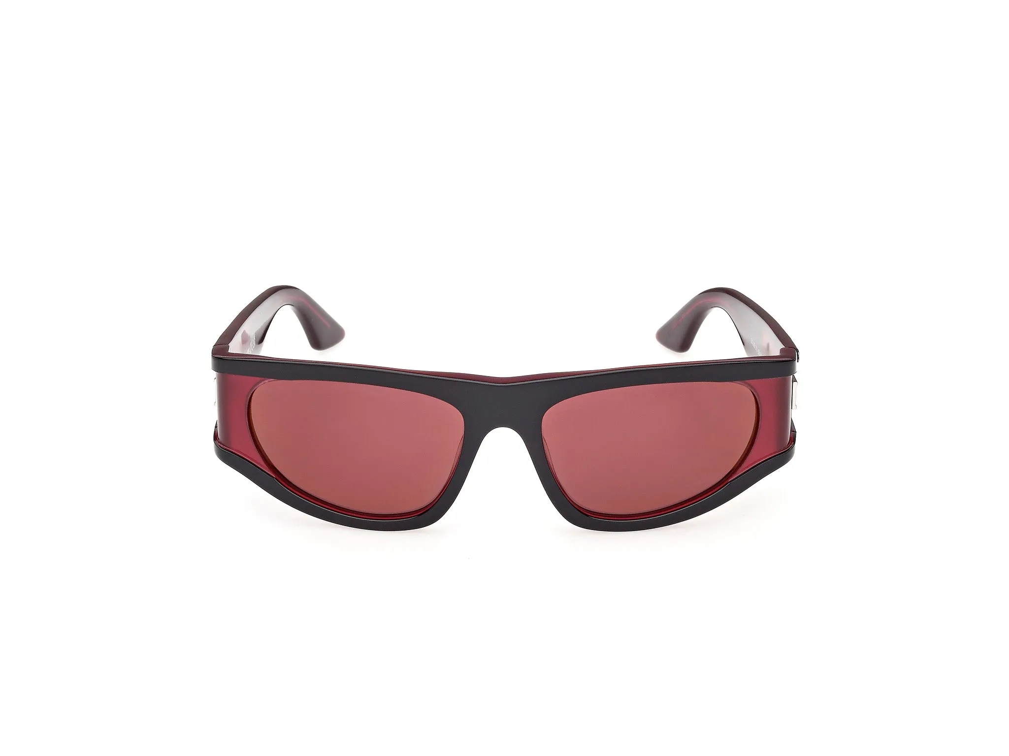 GCDS GD0066 01U Occhiali da sole Acetato Nero Bordeaux Rotonda Normale - immagine 2
