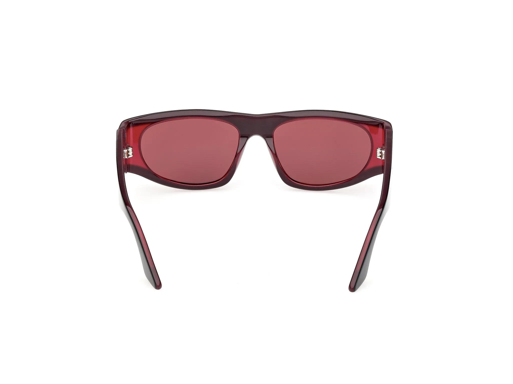 GCDS GD0066 01U Occhiali da sole Acetato Nero Bordeaux Rotonda Normale - immagine 4