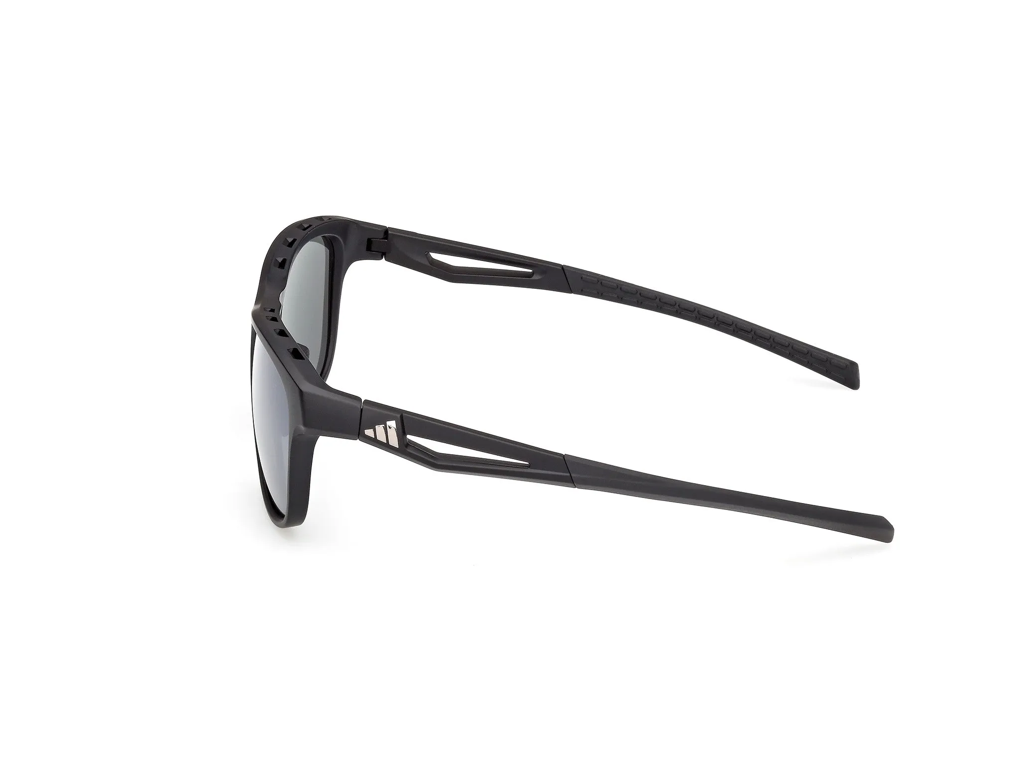 Adidas Sport SP0118 02D Occhiali da sole Iniettato Nero Fumo Squadrata Polarizzata - immagine 3