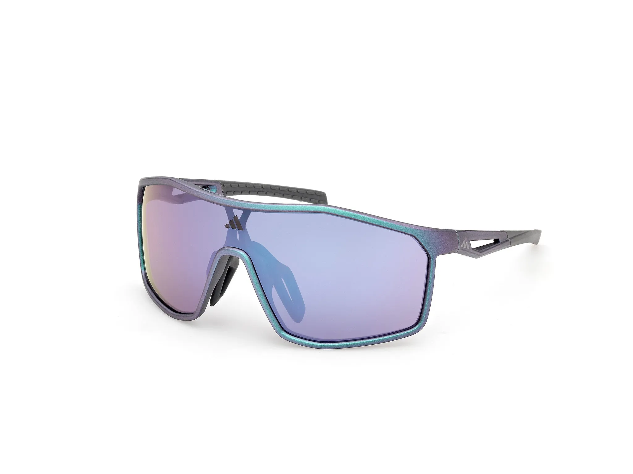 Adidas Sport SP0117 KALIDRO 97Z Occhiali da sole Iniettato Verde Viola Maschera Normale - immagine 1