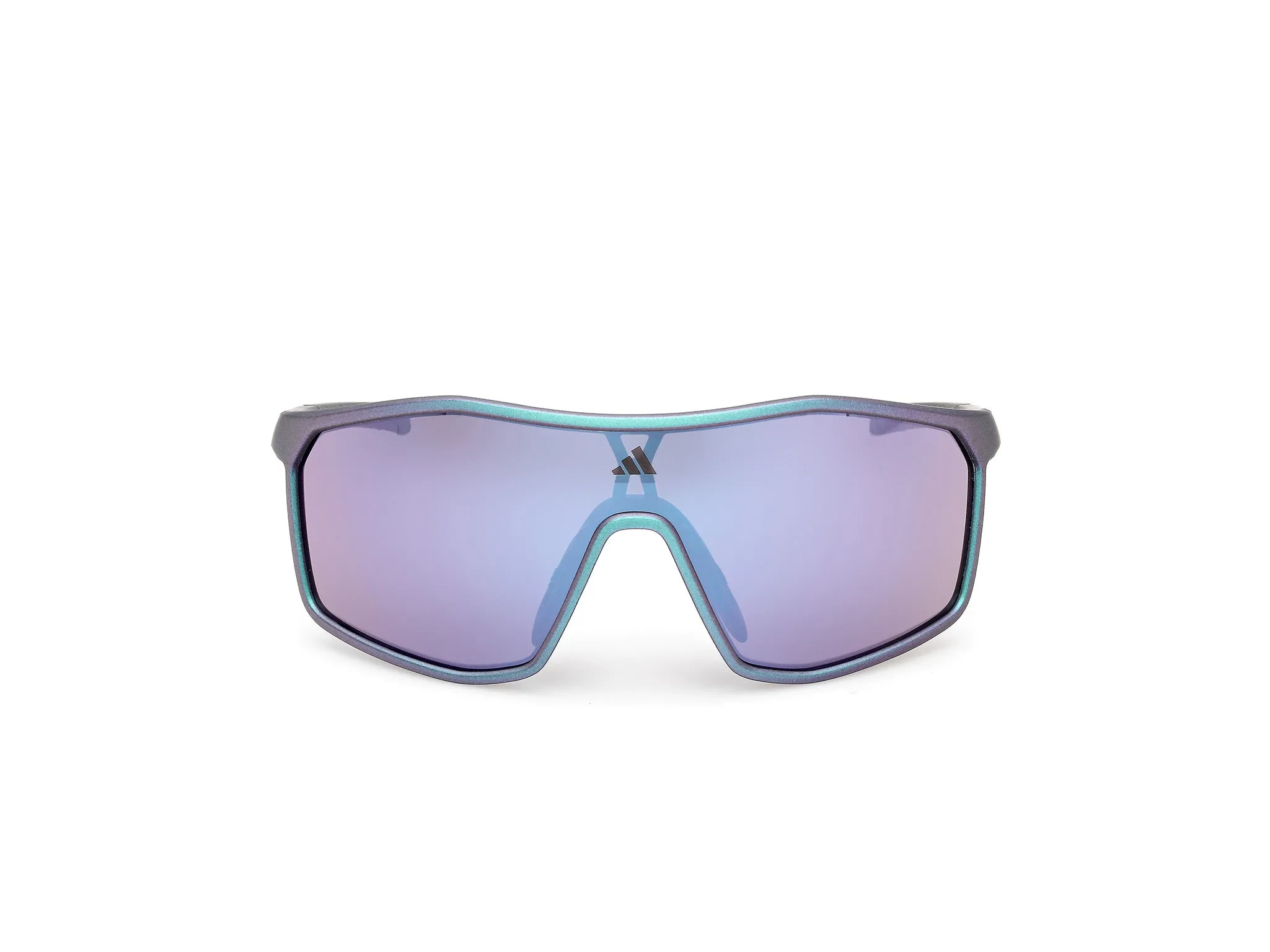 Adidas Sport SP0117 KALIDRO 97Z Occhiali da sole Iniettato Verde Viola Maschera Normale - immagine 2