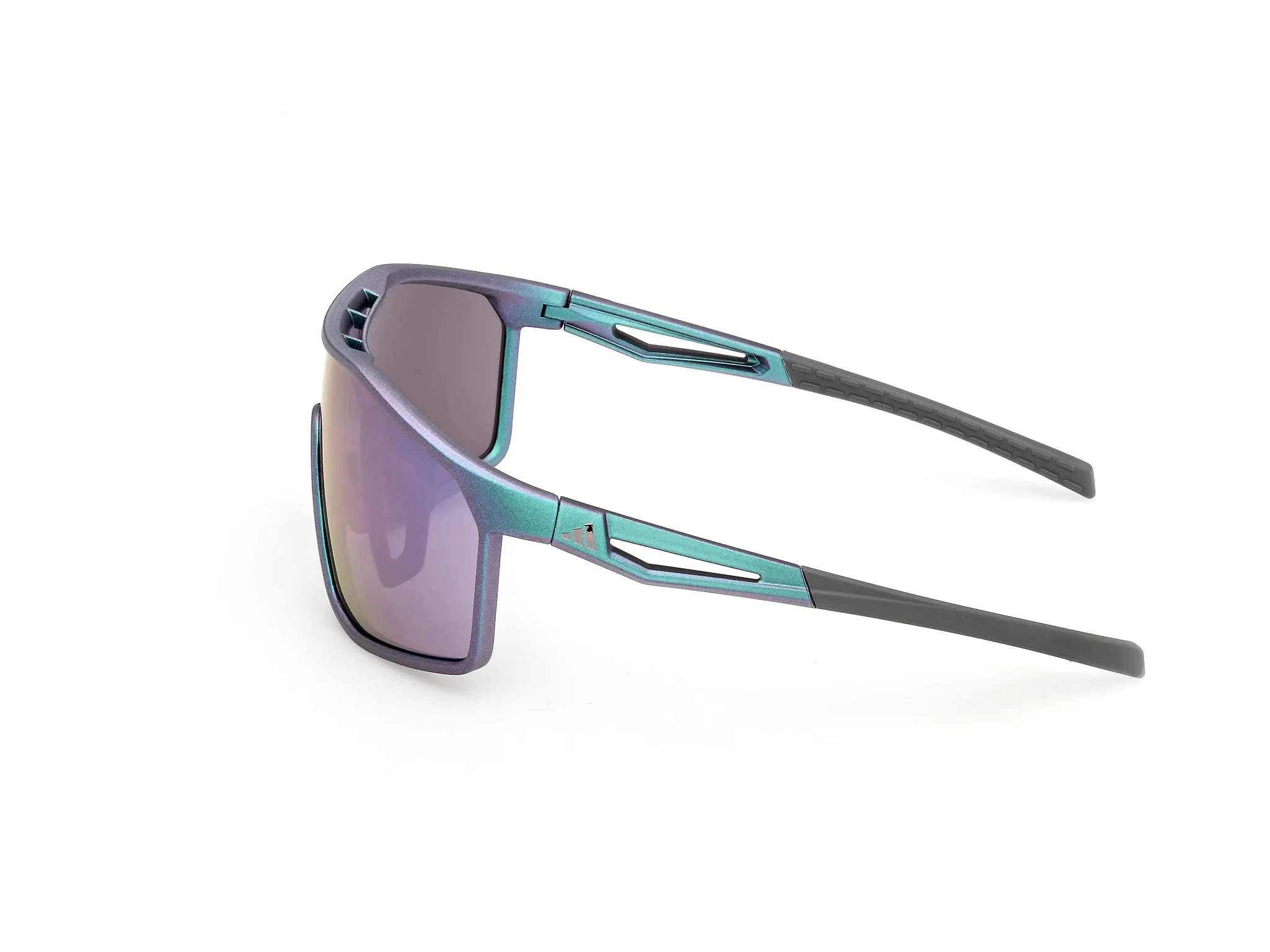 Adidas Sport SP0117 KALIDRO 97Z Occhiali da sole Iniettato Verde Viola Maschera Normale - immagine 3