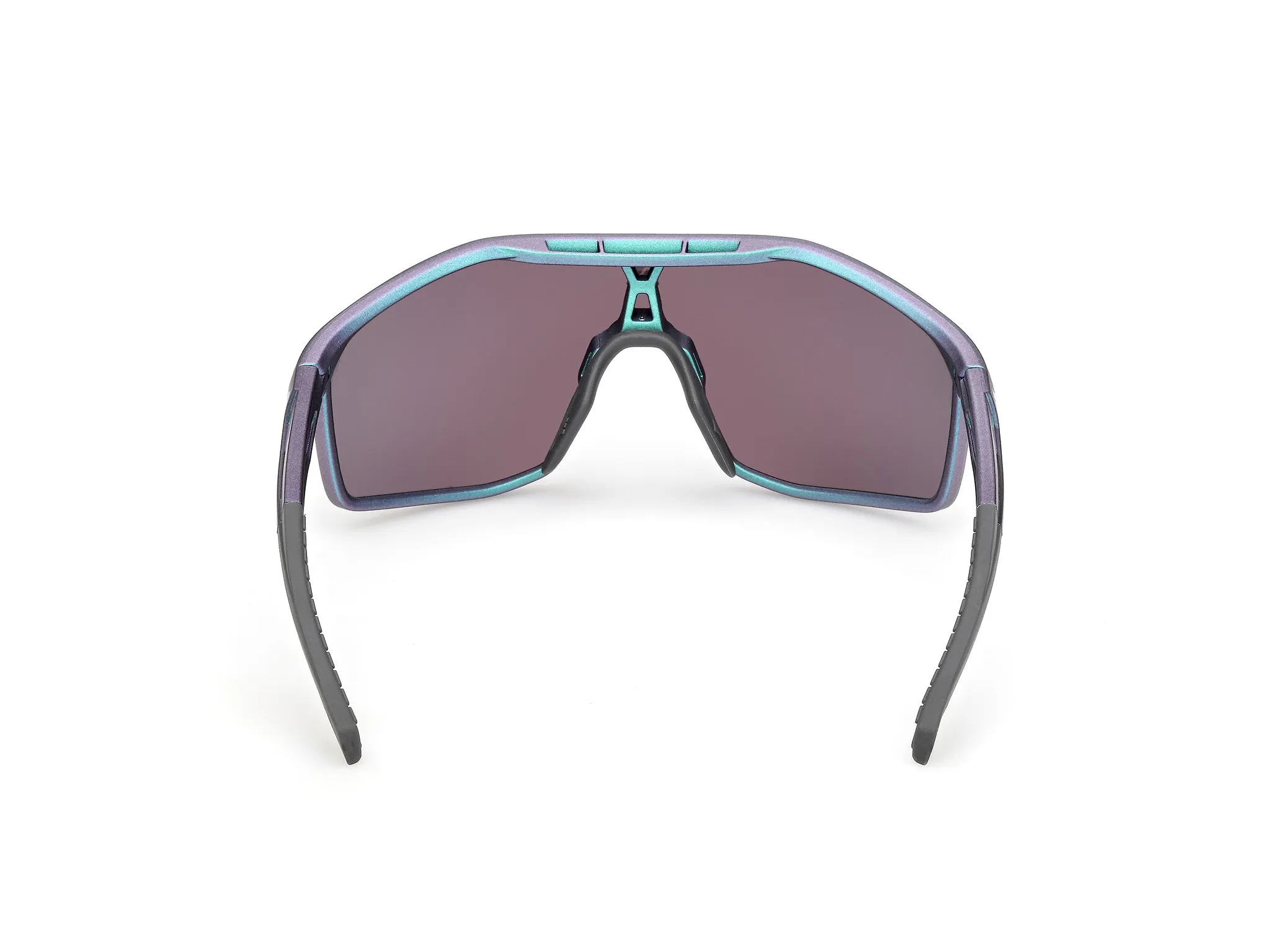 Adidas Sport SP0117 KALIDRO 97Z Occhiali da sole Iniettato Verde Viola Maschera Normale - immagine 4