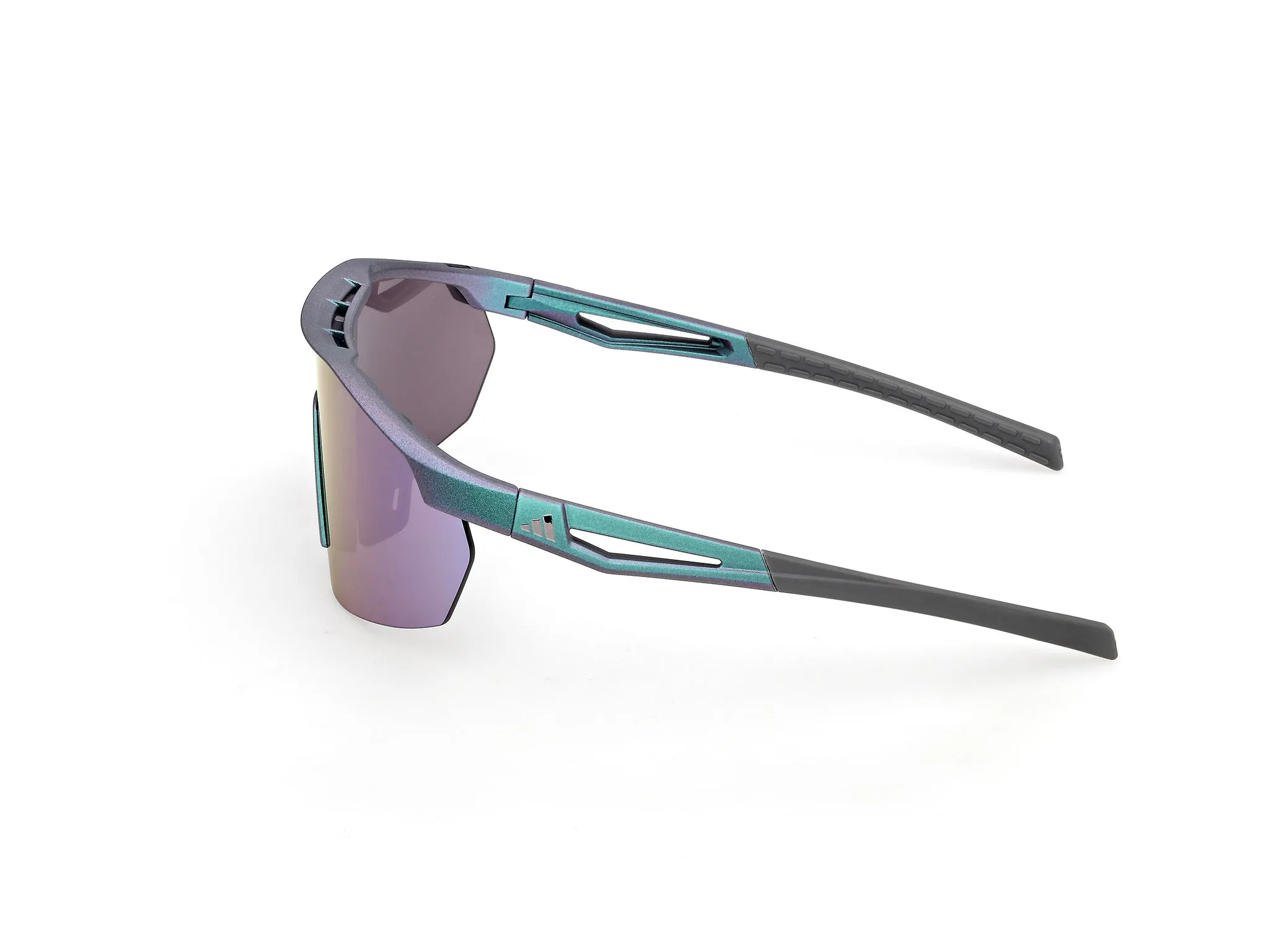 Adidas Sport SP0116 ANEMOS LIGHT S 97Z Occhiali da sole Iniettato Verde Viola Maschera Normale - immagine 3