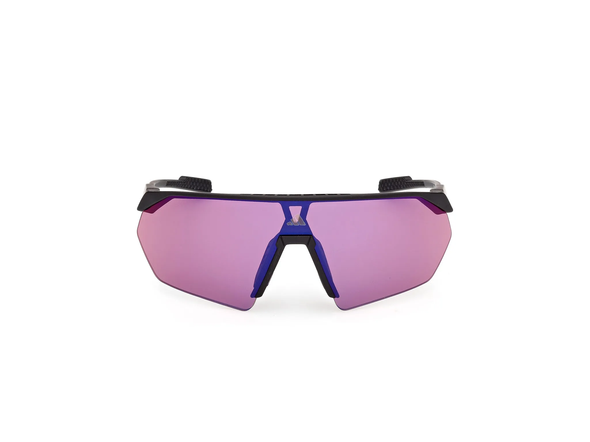 Adidas Sport SP0076 ANEMOS OG S 02Z Occhiali da sole Iniettato Nero Viola Maschera Normale - immagine 2