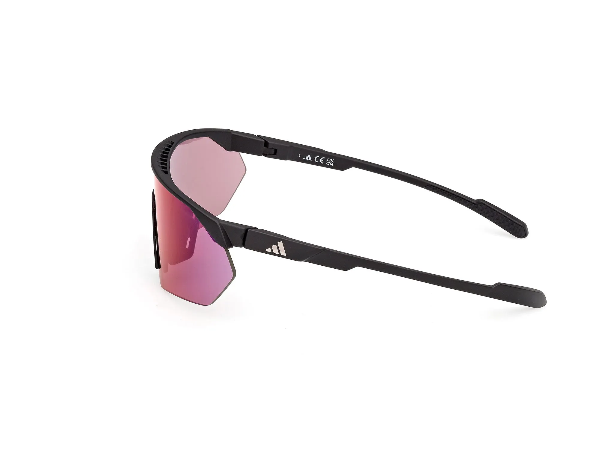 Adidas Sport SP0076 ANEMOS OG S 02Z Occhiali da sole Iniettato Nero Viola Maschera Normale - immagine 3