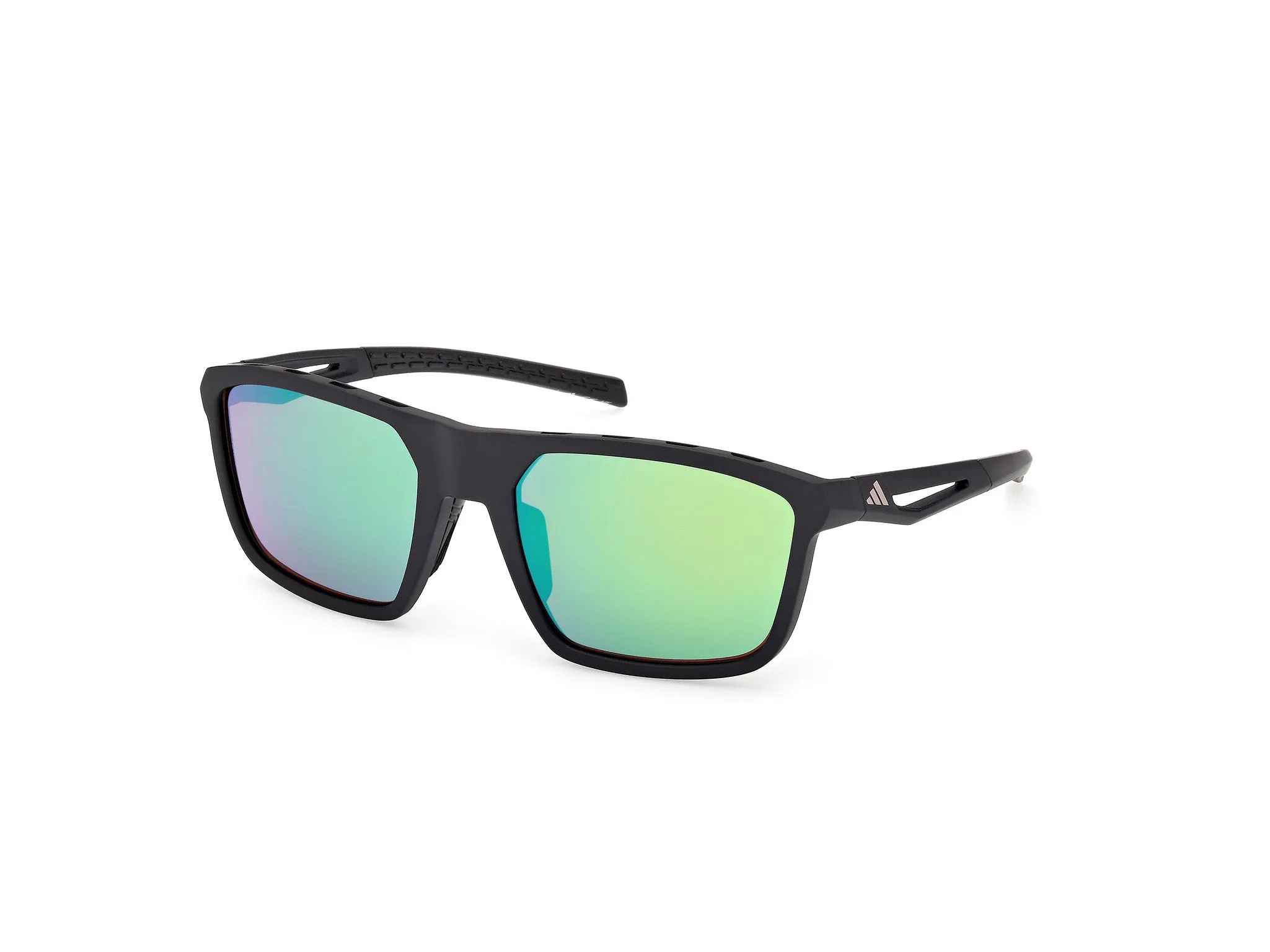 Adidas Sport SP0111 02Q Occhiali da sole Iniettato Nero Verde Squadrata Normale - immagine 1
