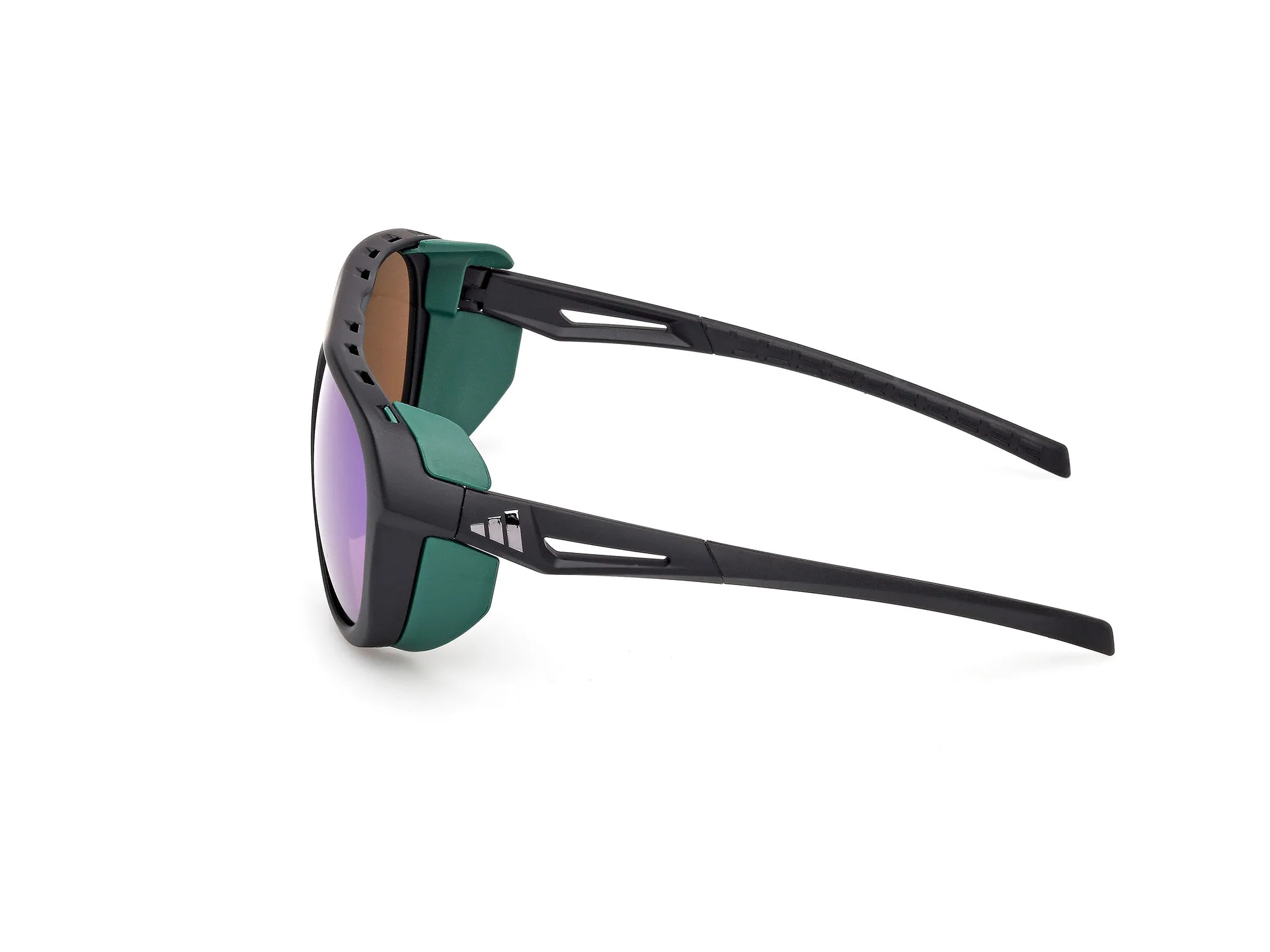 Adidas Sport SP0110 02Q Occhiali da sole Iniettato Nero Verde Pilot Normale - immagine 3