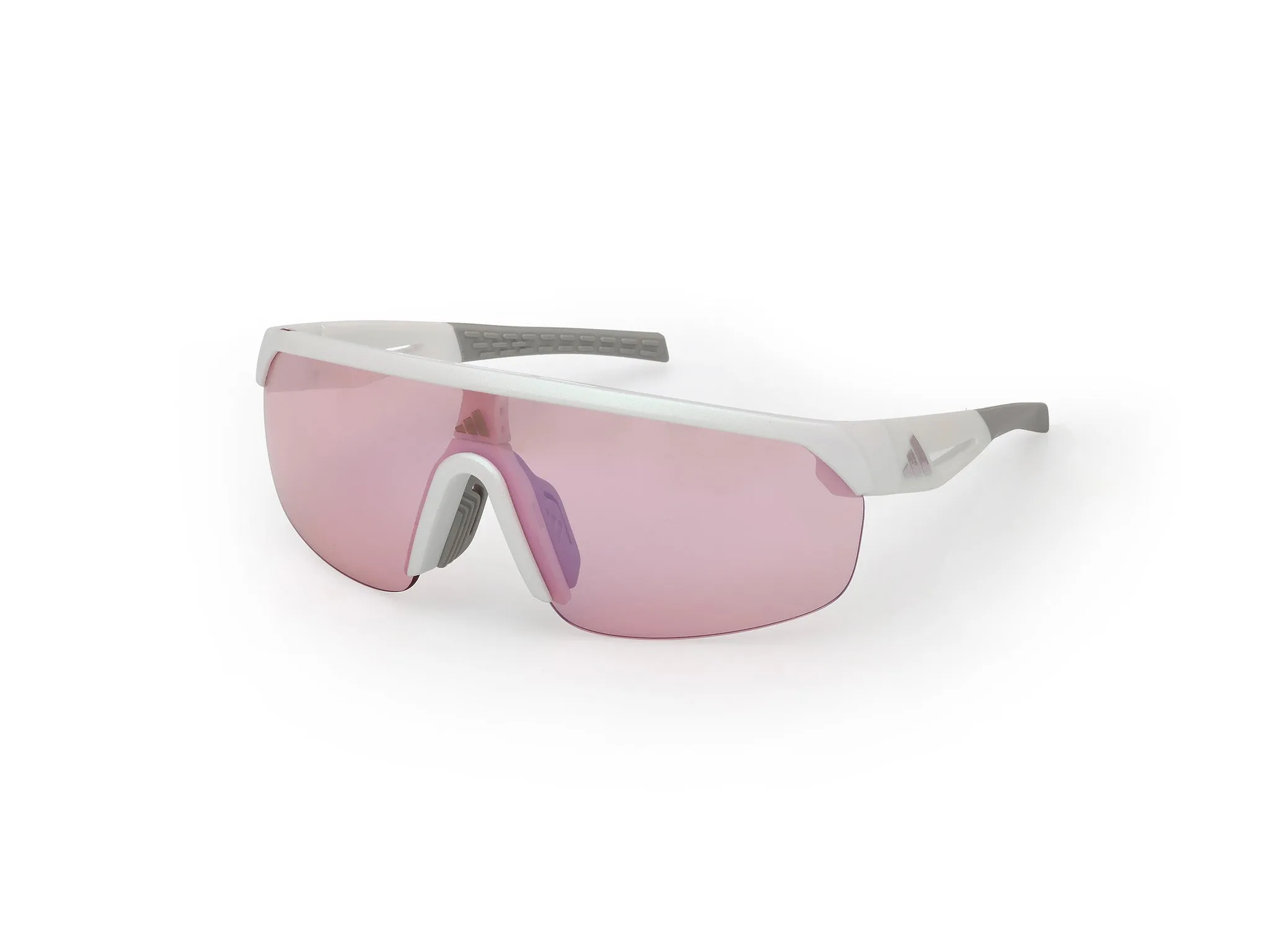 Adidas Sport SP0109 21Z Occhiali da sole Iniettato Bianco Viola Maschera Normale - immagine 1
