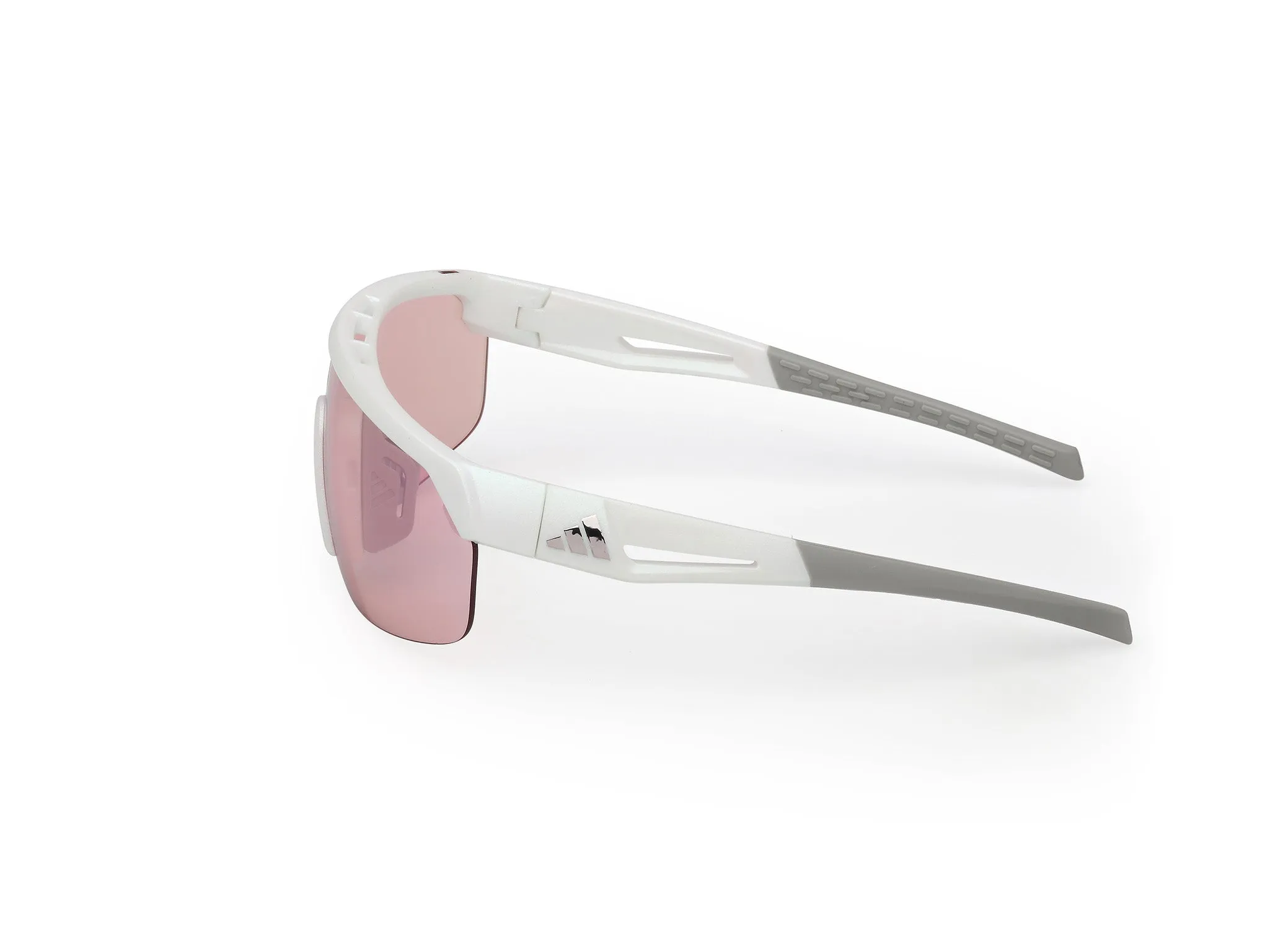 Adidas Sport SP0109 21Z Occhiali da sole Iniettato Bianco Viola Maschera Normale - immagine 3