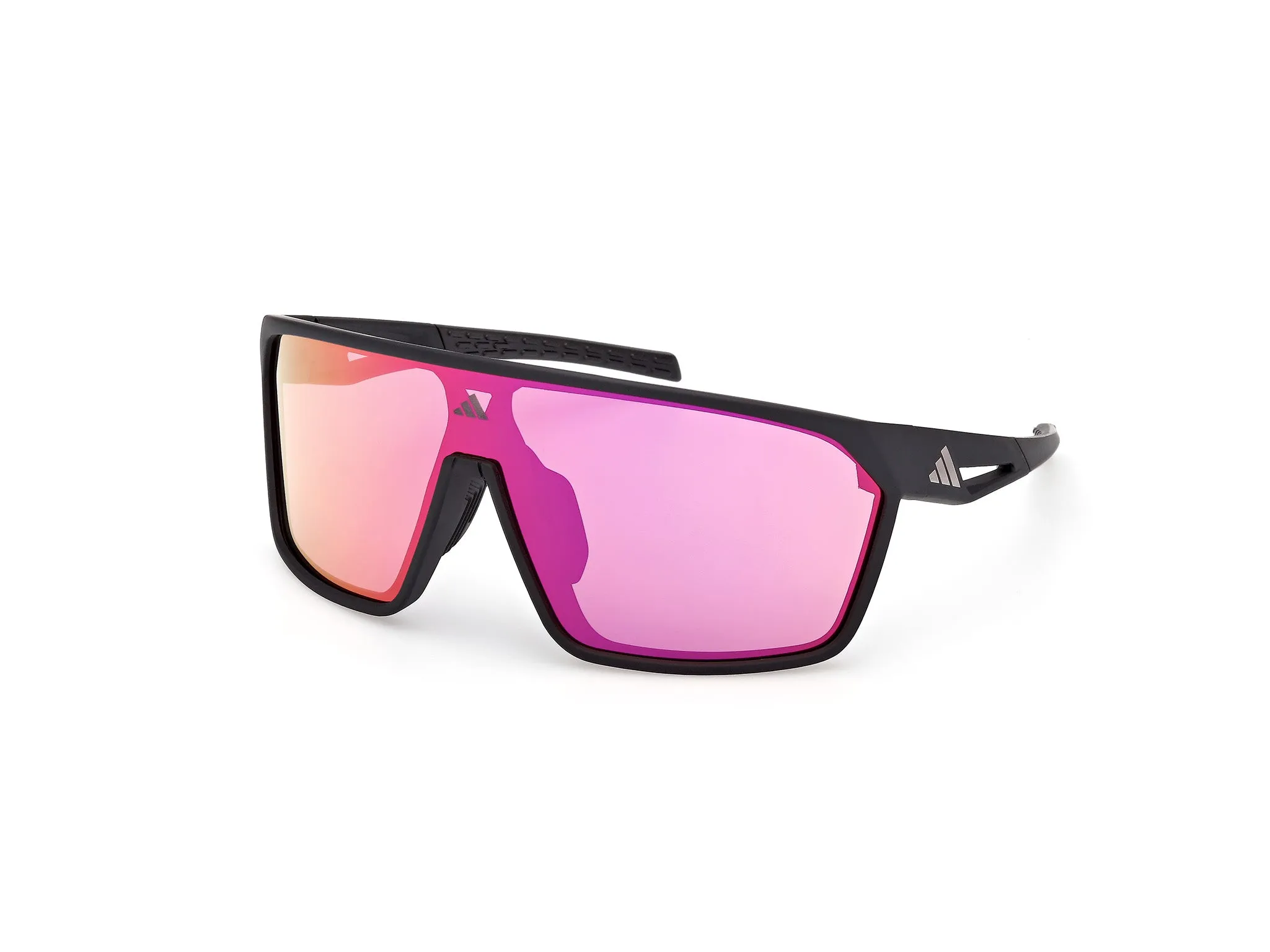 Adidas Sport SP0108 02Z Occhiali da sole Iniettato Nero Viola Maschera Normale - immagine 1