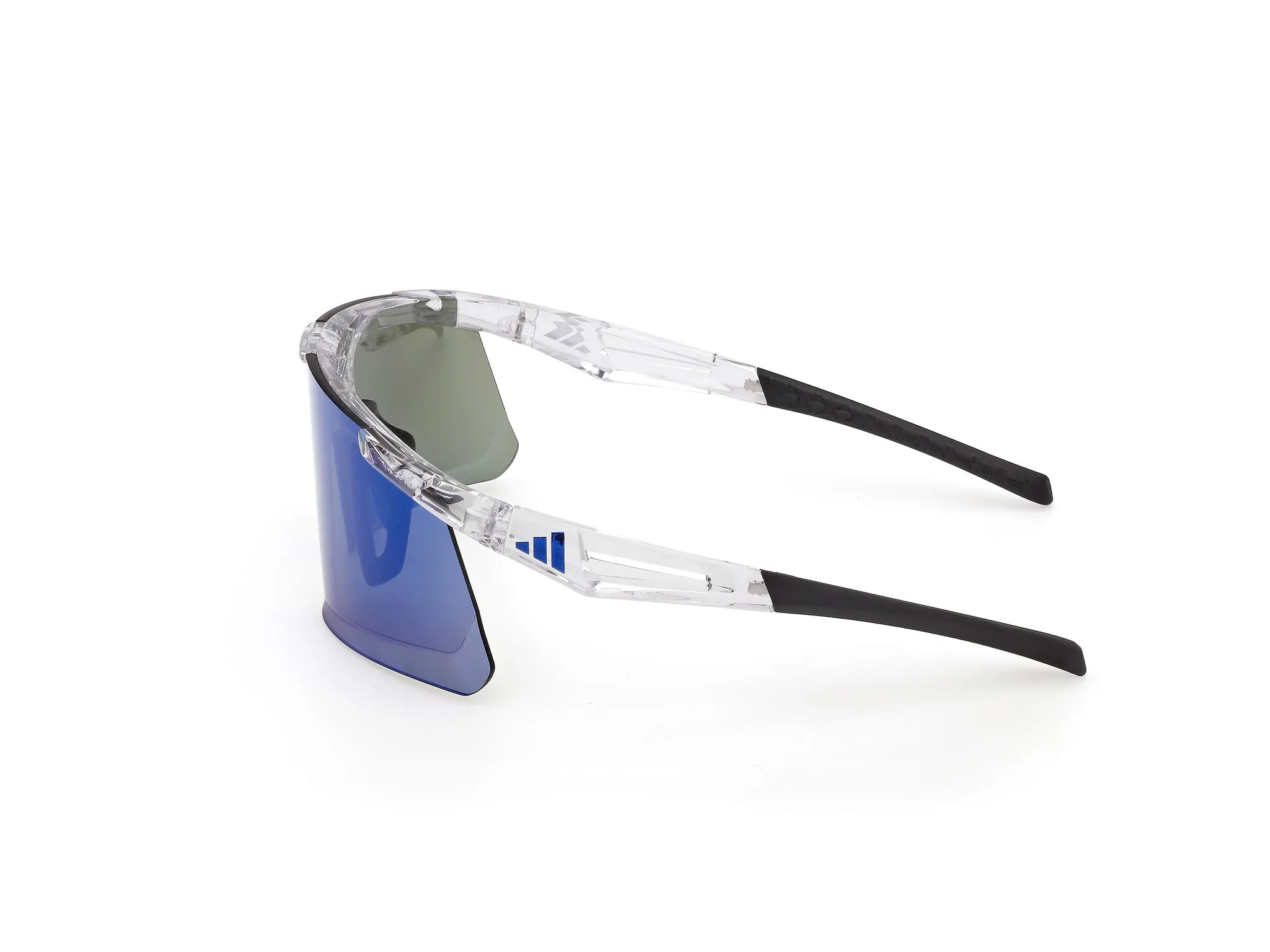 Adidas Sport SP0107 ADIDAS DUNAMIS EVO-S 26X Occhiali da sole Iniettato Trasparente Blu Maschera Normale - immagine 3