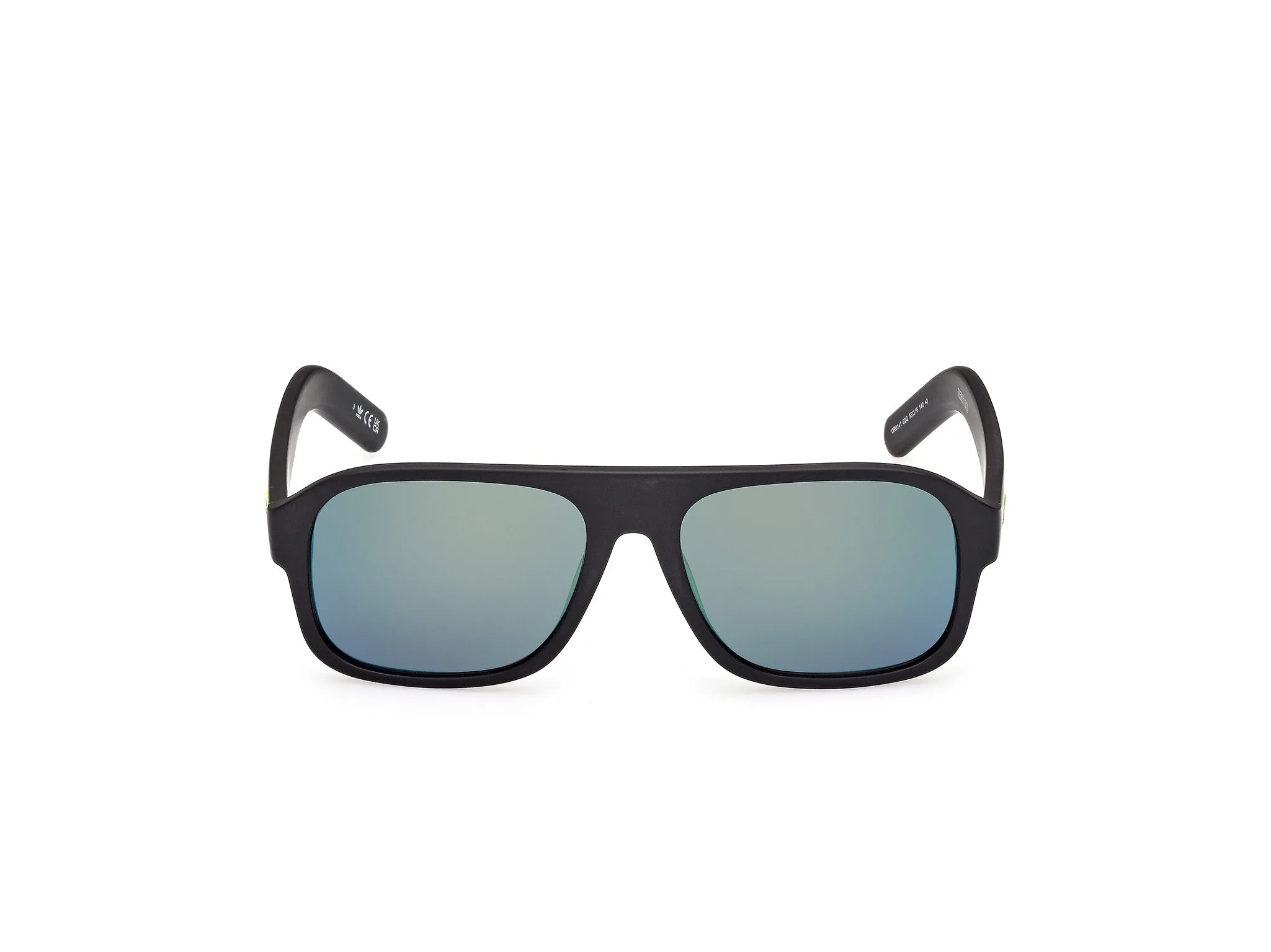 Adidas Sport Unisex Adidas OR0141 02Q Occhiali da sole Acetato Nero Verde Pilot Normale - immagine 2