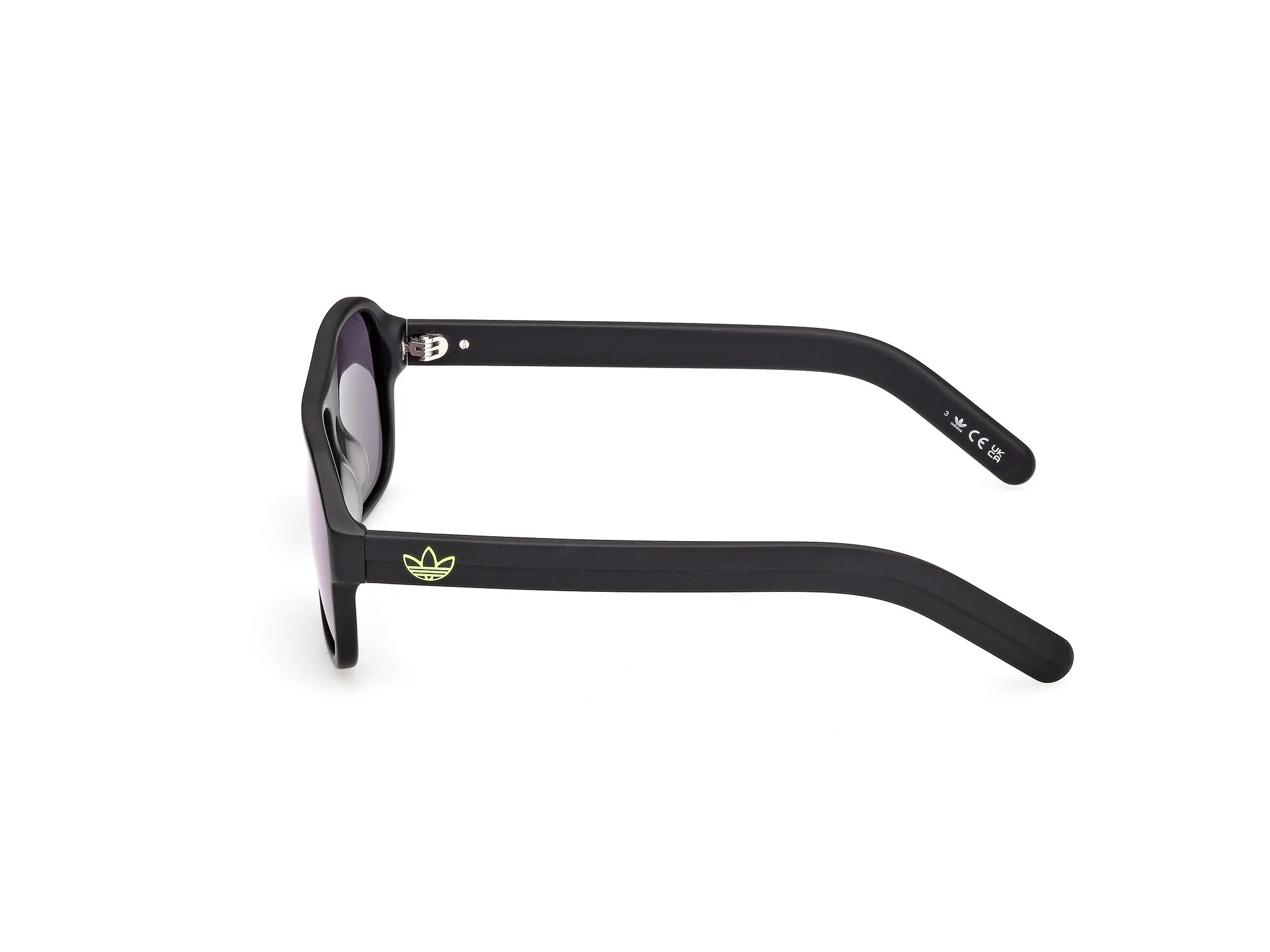 Adidas Sport Unisex Adidas OR0141 02Q Occhiali da sole Acetato Nero Verde Pilot Normale - immagine 3