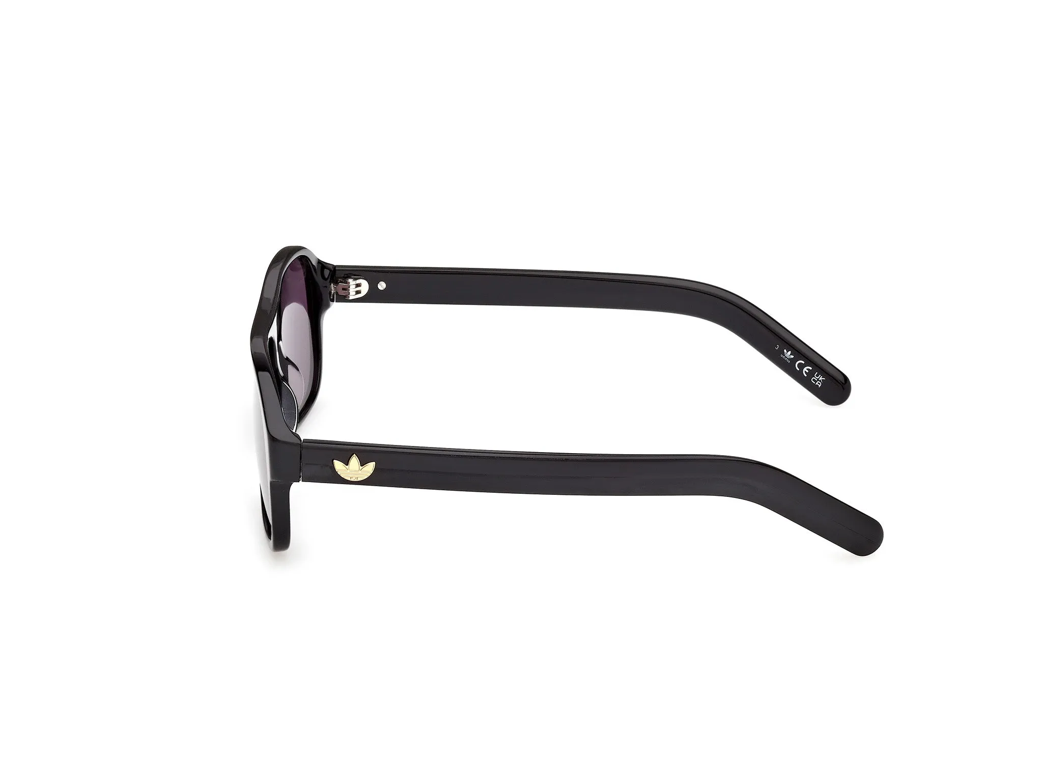 Adidas Sport Unisex Adidas OR0141 01A Occhiali da sole Acetato Nero Fumo Pilot Normale - immagine 3