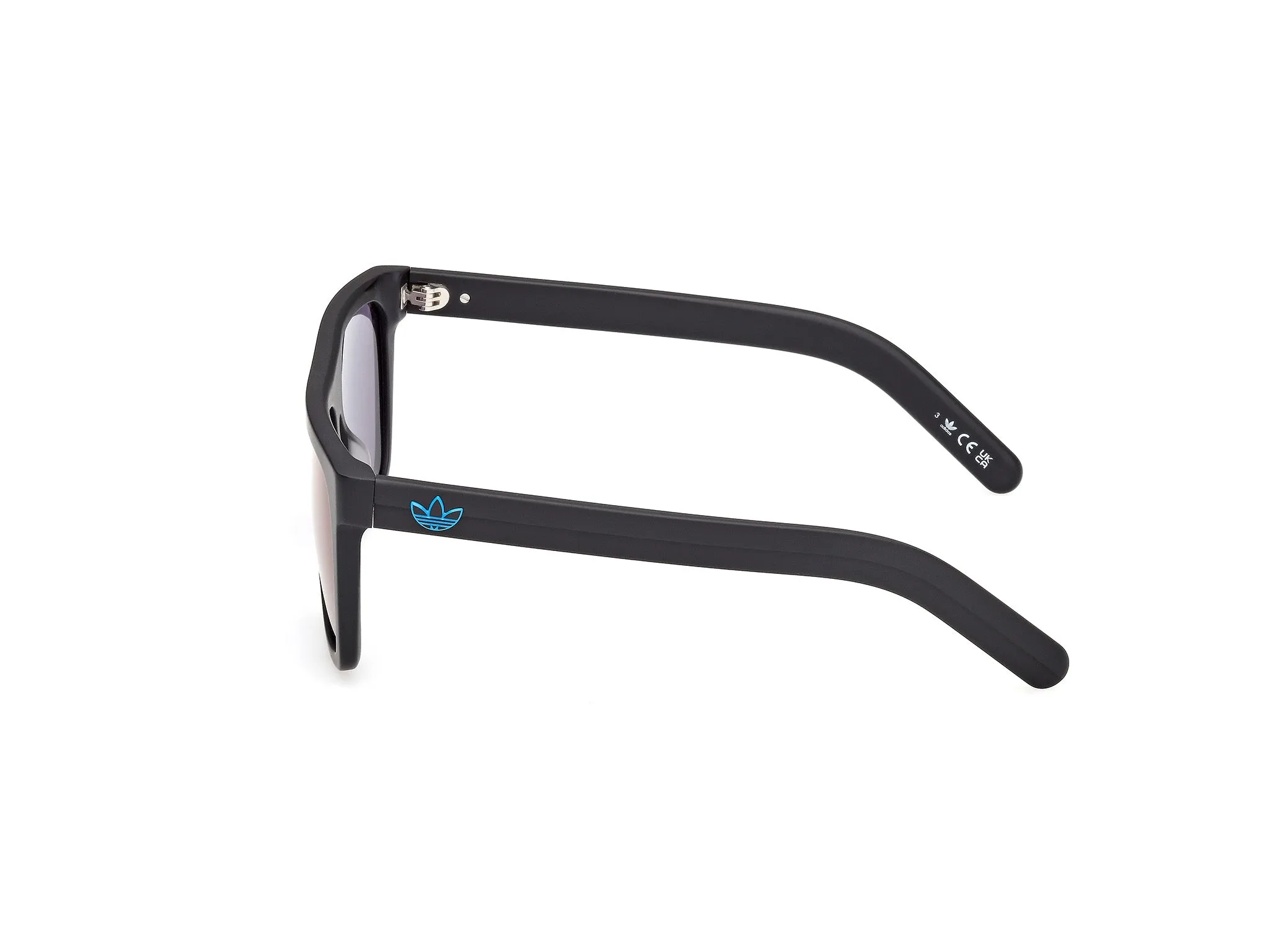 Adidas Sport Unisex Adidas OR0140 02X Occhiali da sole Acetato Nero Blu Squadrata Normale - immagine 3