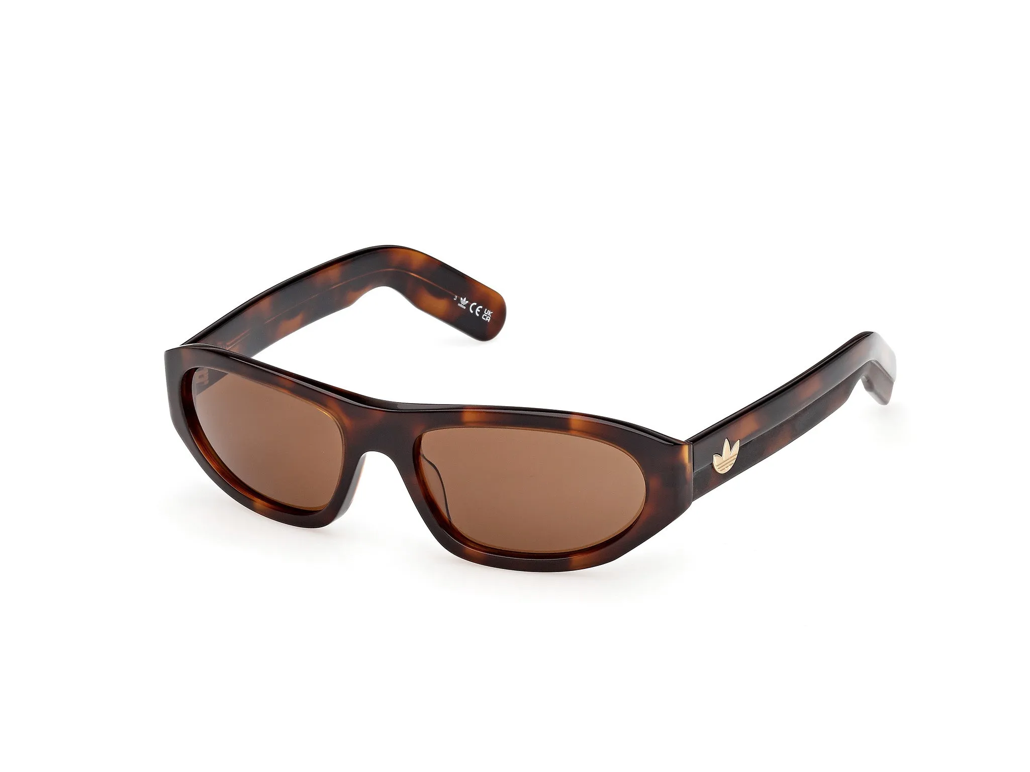 Adidas Sport Unisex Adidas OR0139 52E Occhiali da sole Acetato Havana Marrone Rotonda Normale - immagine 1