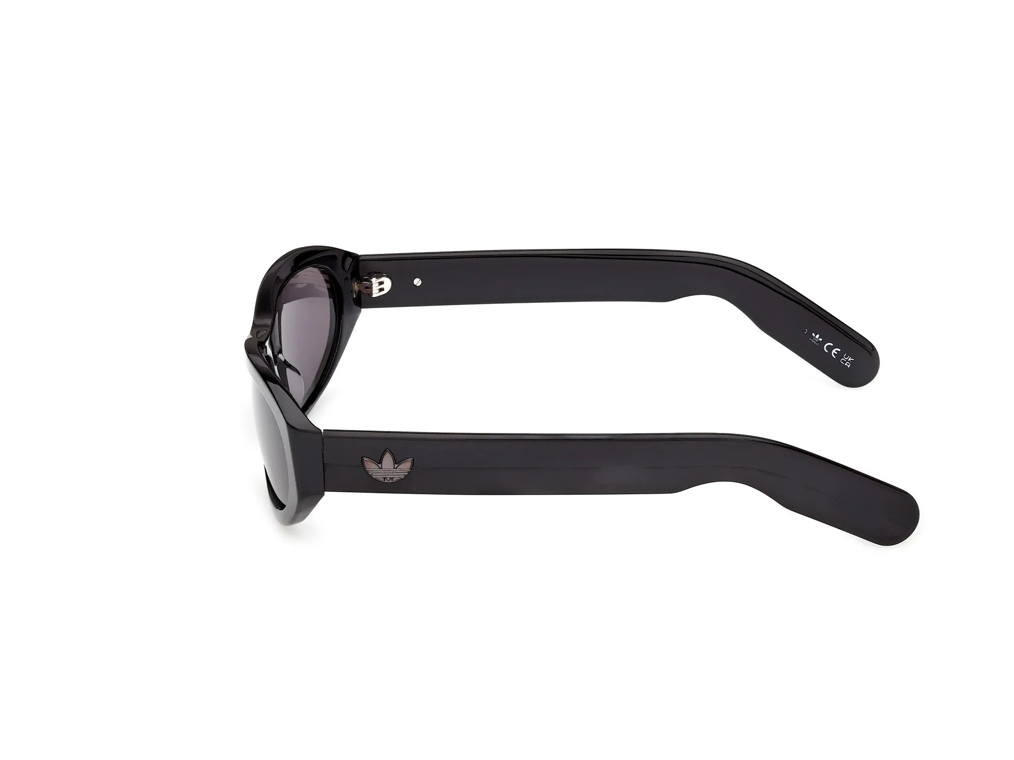Adidas Sport Unisex Adidas OR0139 01A Occhiali da sole Acetato Nero Fumo Rotonda Normale - immagine 3