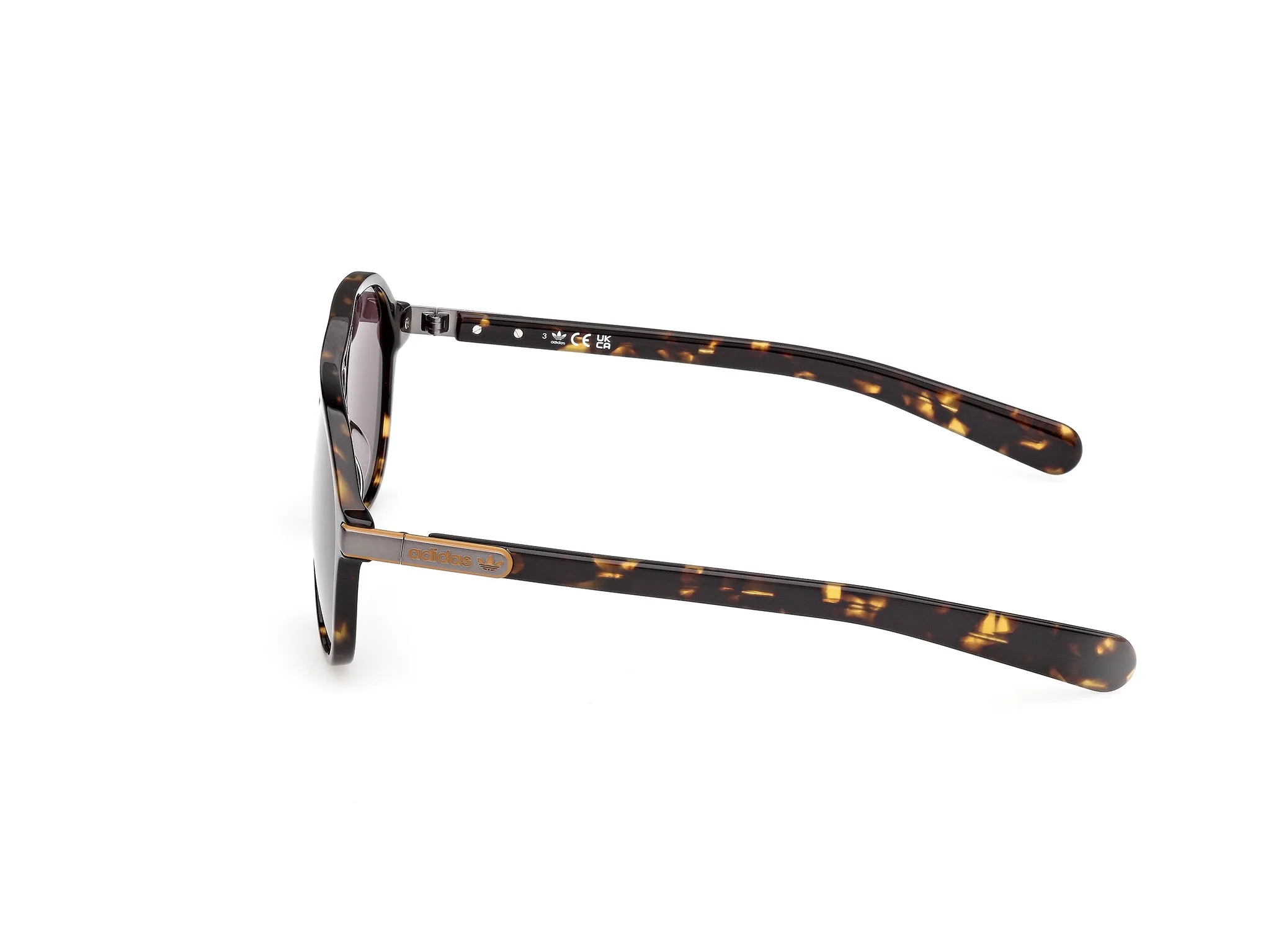 Adidas Sport Uomo Adidas OR0136 52E Occhiali da sole Acetato Havana Marrone Pilot Normale - immagine 3