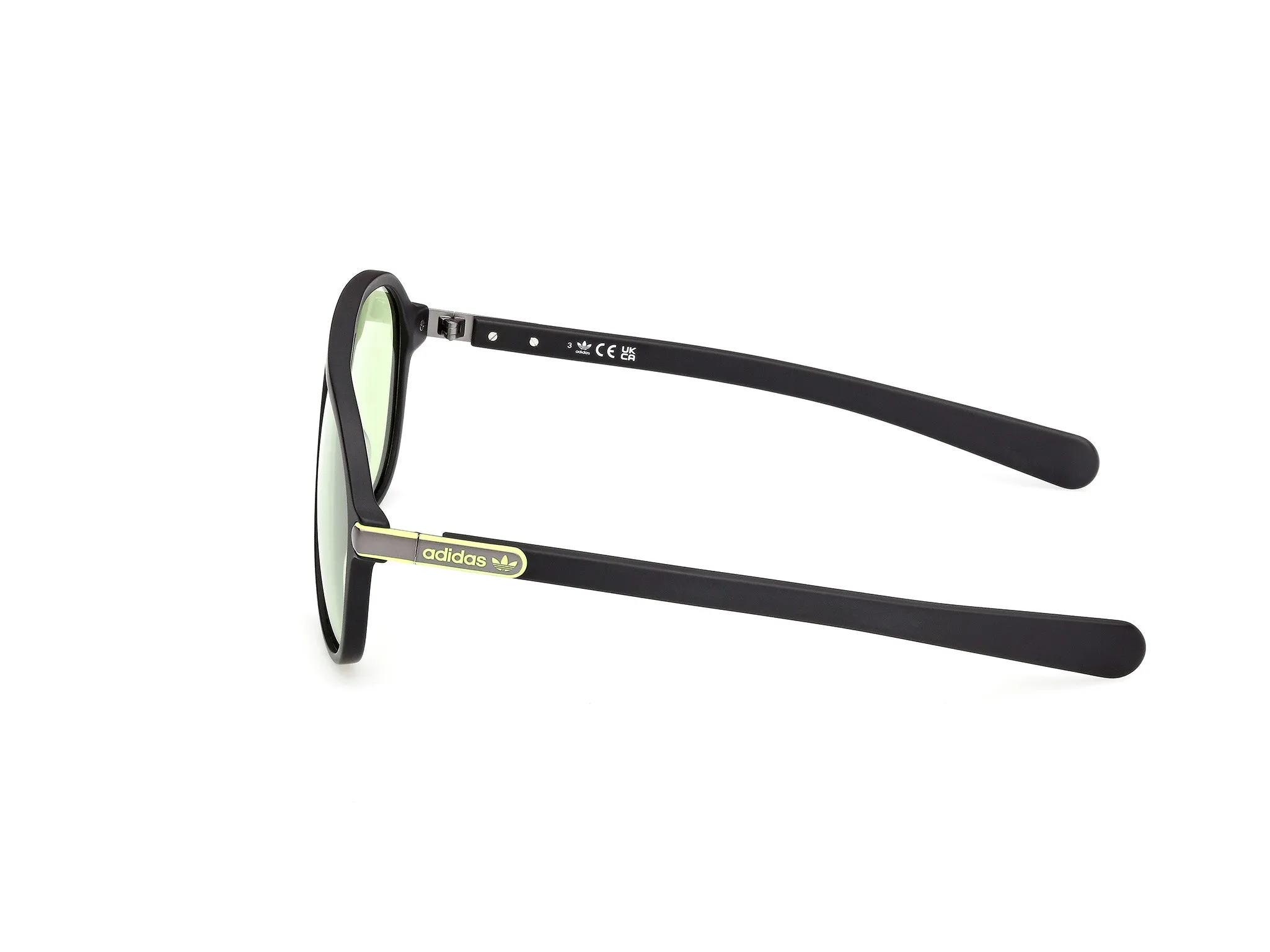 Adidas Sport Uomo Adidas OR0136 02N Occhiali da sole Acetato Nero Verde Pilot Fotocromatiche - immagine 3
