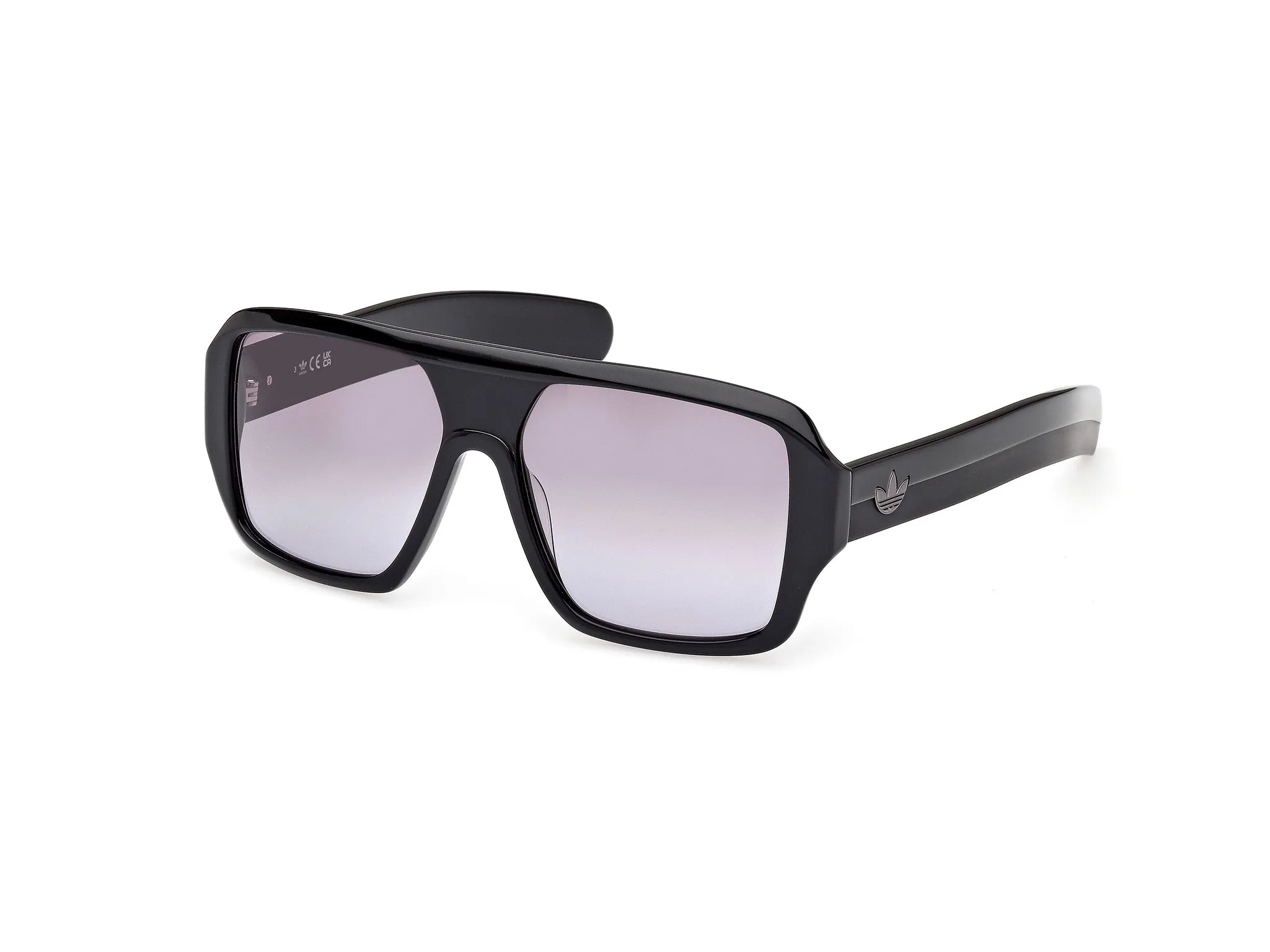 Adidas Sport Unisex Adidas OR0132 01B Occhiali da sole Acetato Nero Fumo Squadrata Normale - immagine 1