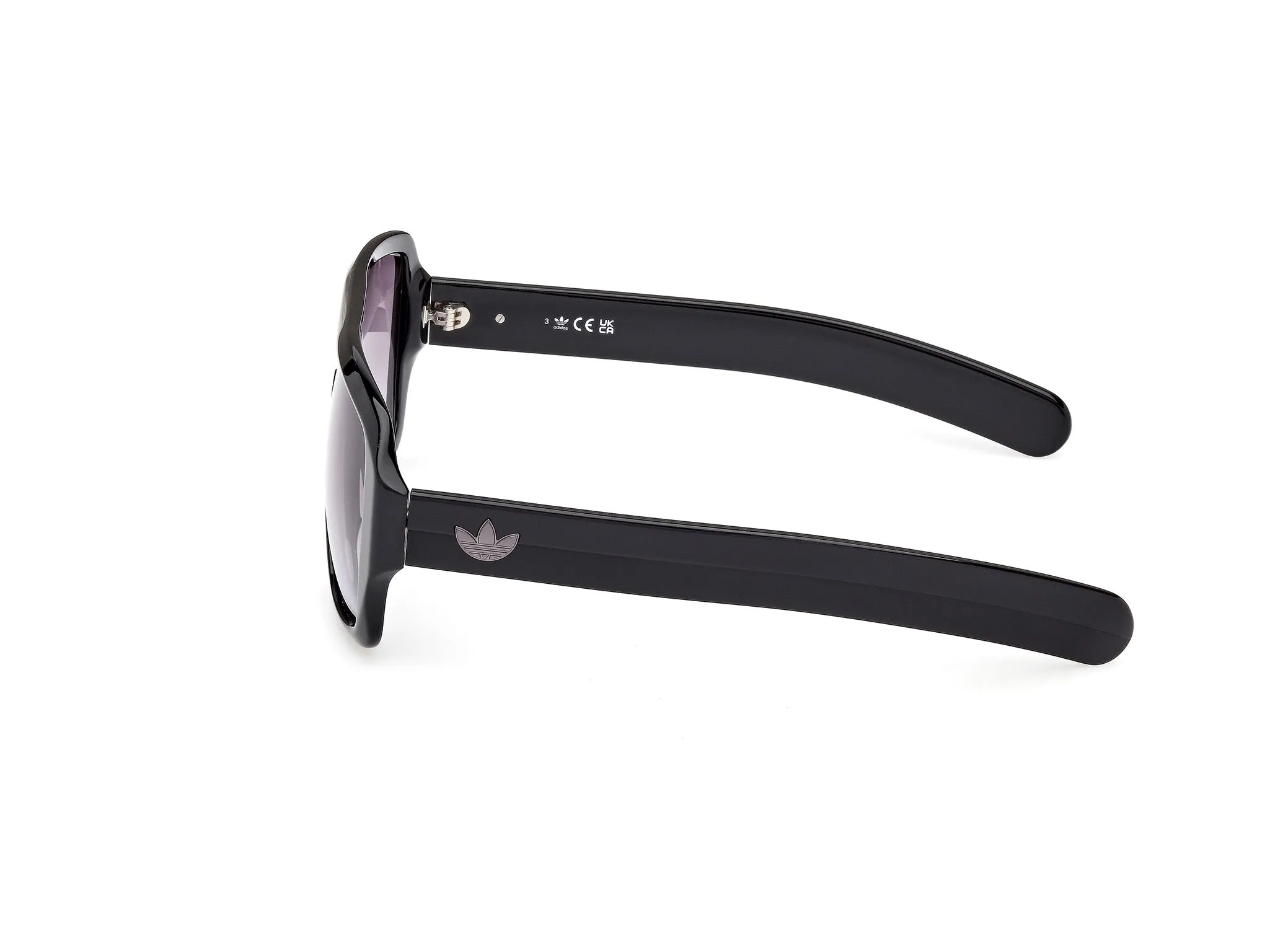 Adidas Sport Unisex Adidas OR0132 01B Occhiali da sole Acetato Nero Fumo Squadrata Normale - immagine 3