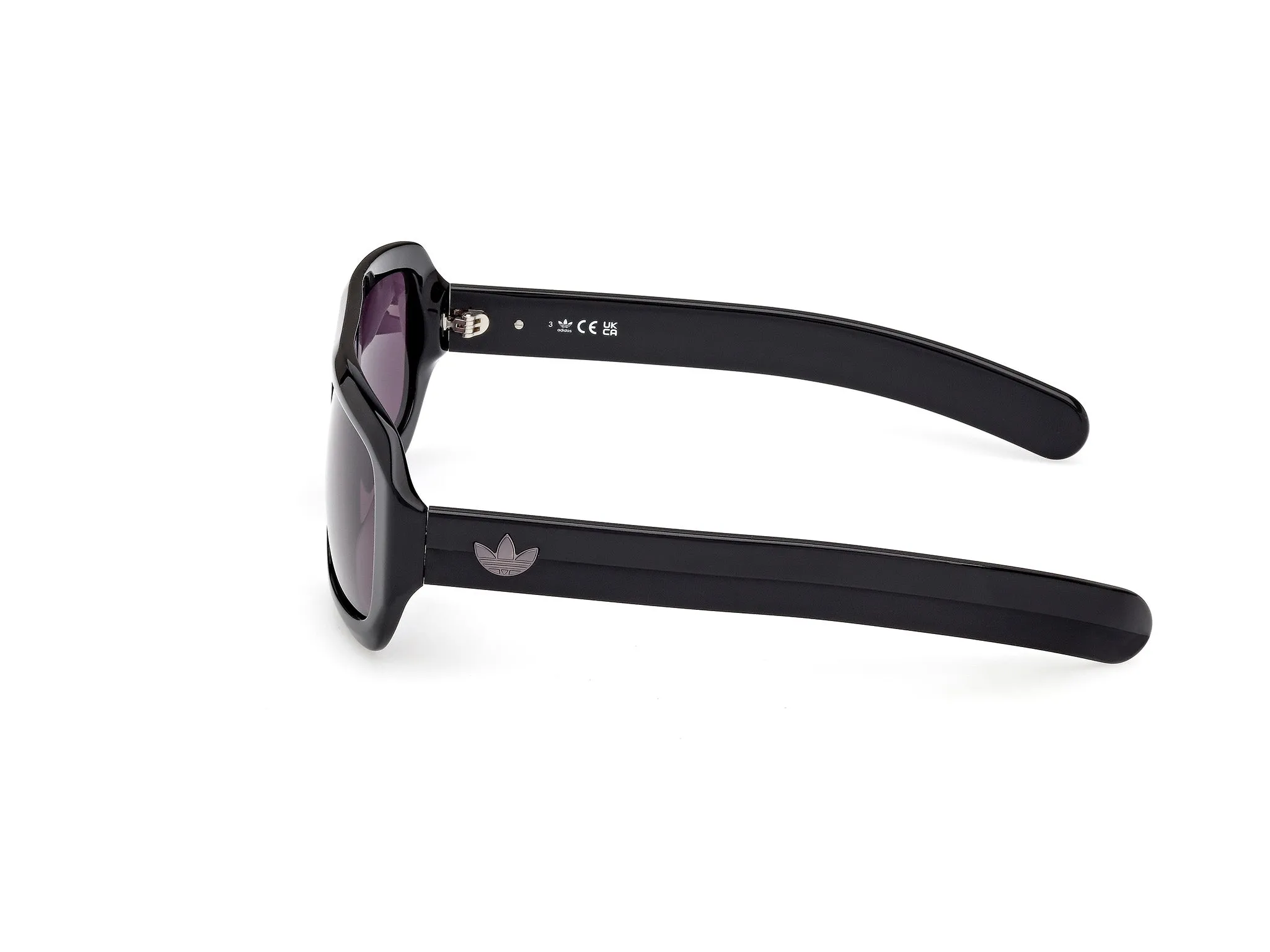 Adidas Sport Unisex Adidas OR0131 01A Occhiali da sole Acetato Nero Fumo Squadrata Normale - immagine 3
