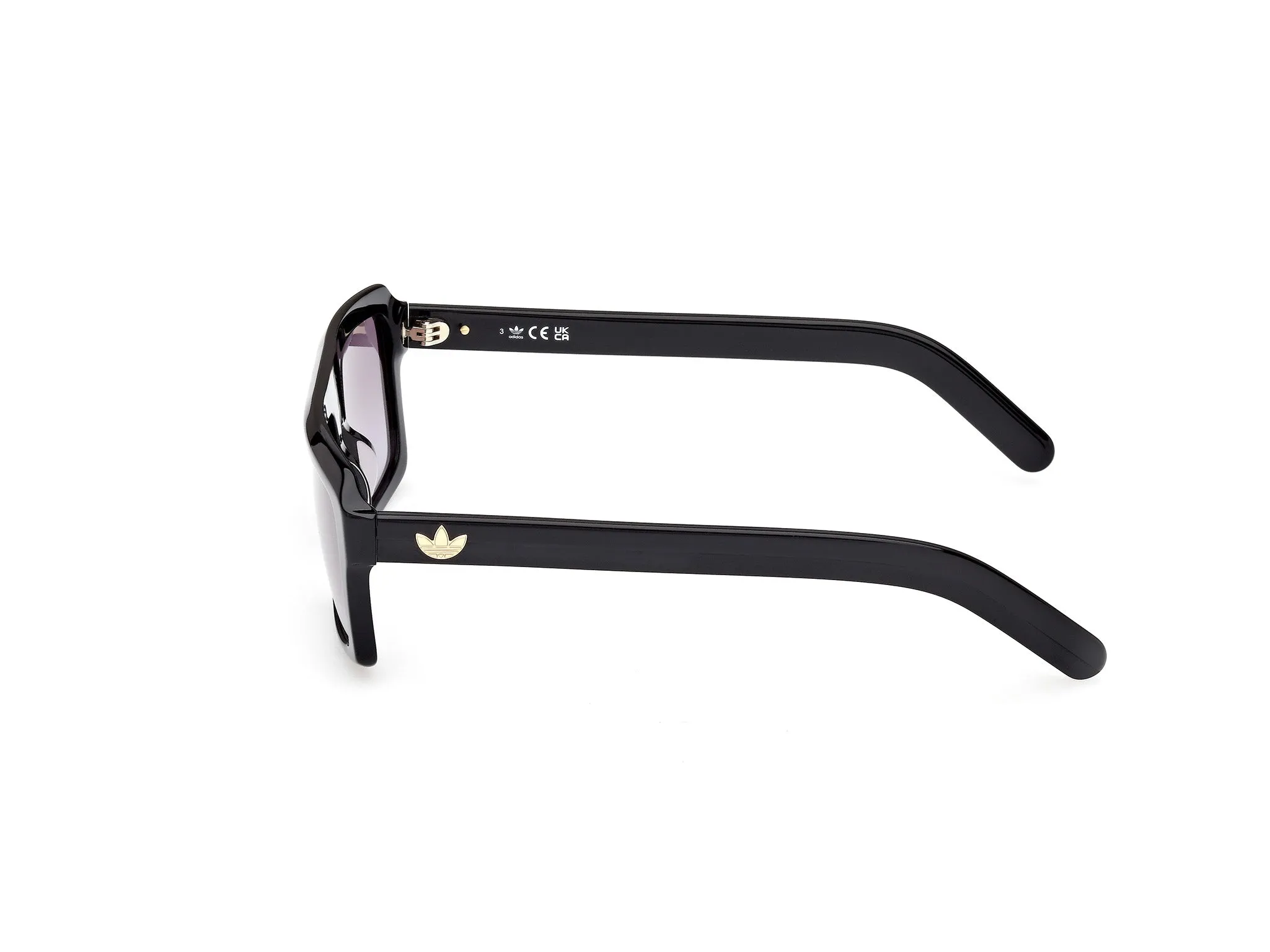 Adidas Sport Unisex Adidas OR0133 01B Occhiali da sole Acetato Nero Fumo Squadrata Normale - immagine 3