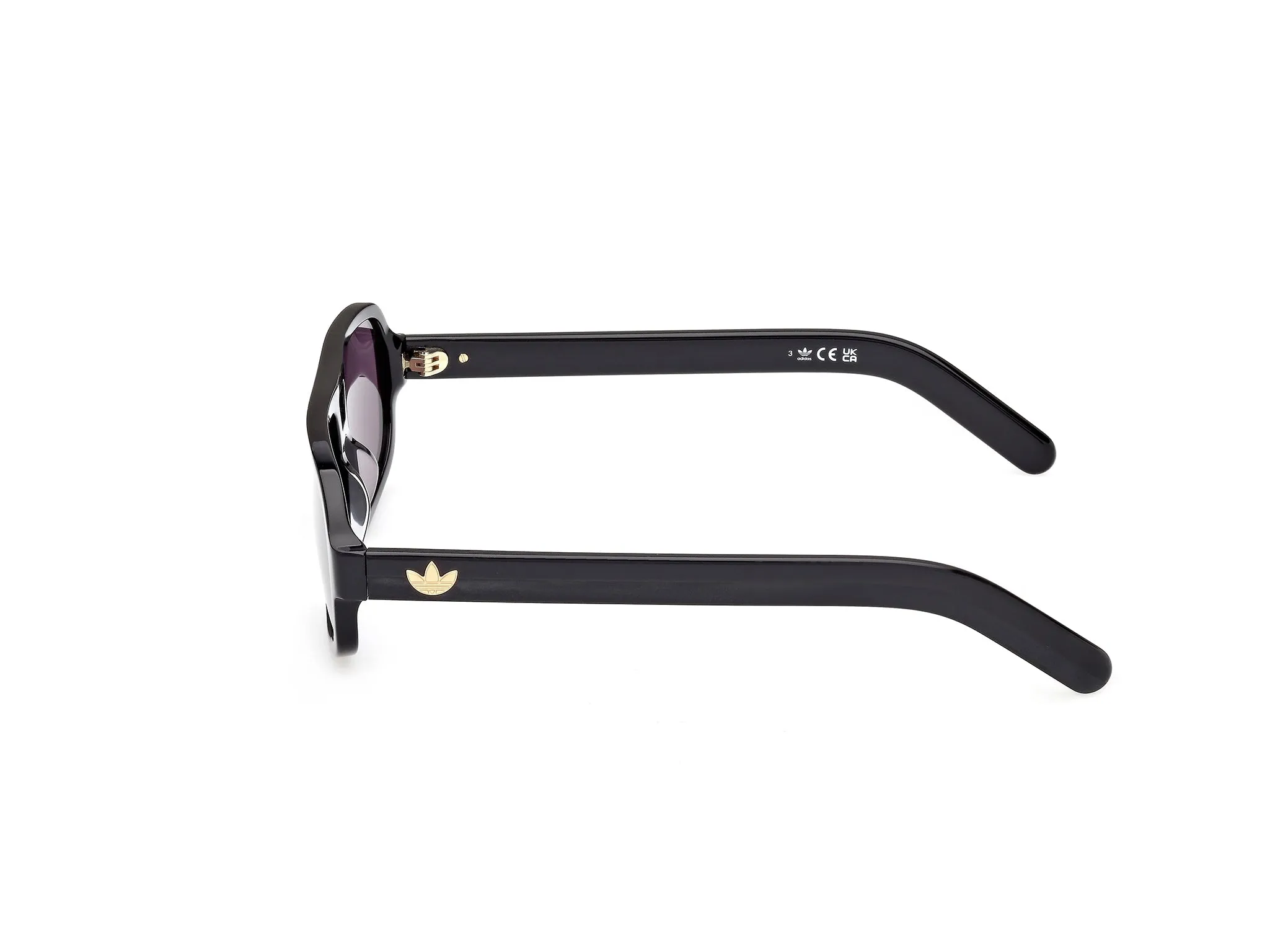 Adidas Sport Uomo Adidas OR0134 01A Occhiali da sole Acetato Nero Fumo Squadrata Normale - immagine 3