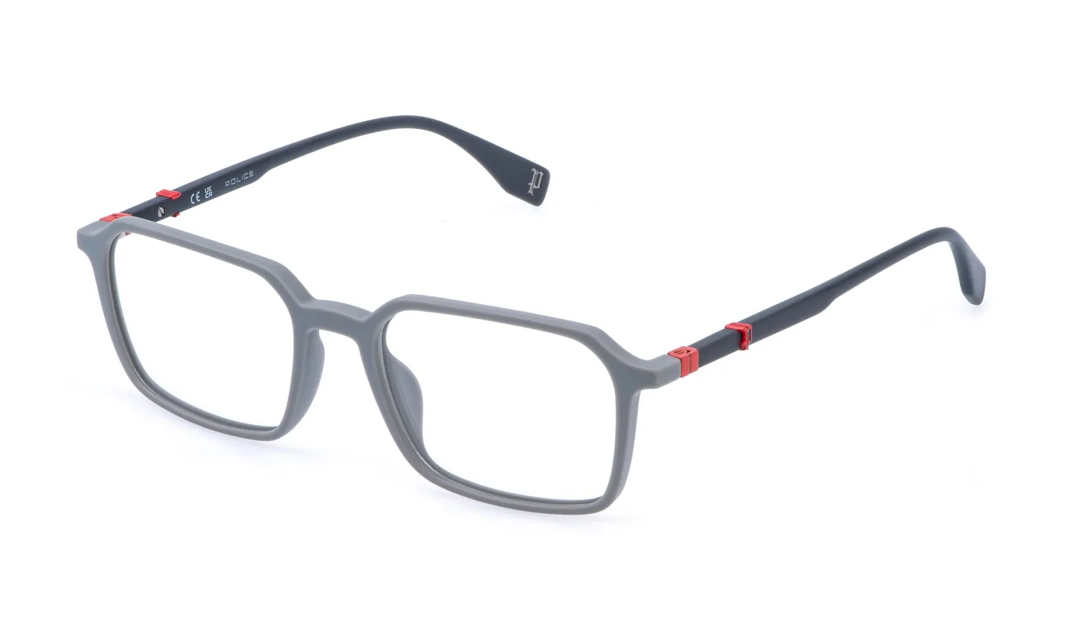 Police VPLR60 BEYOND LITE 8 0R43 Montature da vista Iniettato Grigio Geometrica - immagine 1