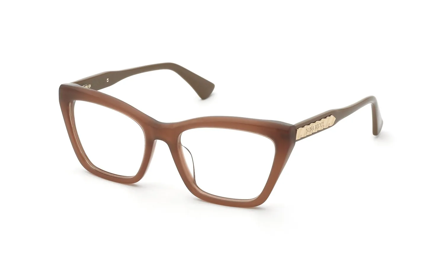 Nina Ricci VNR447 08YL Montature da vista Acetato Marrone Farfalla - immagine 1