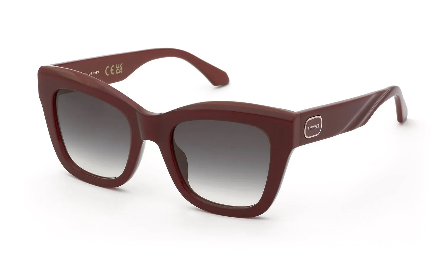 Twinset STW112 09NE Occhiali da sole Acetato Fumo Squadrata Normale Sfumato - immagine 1