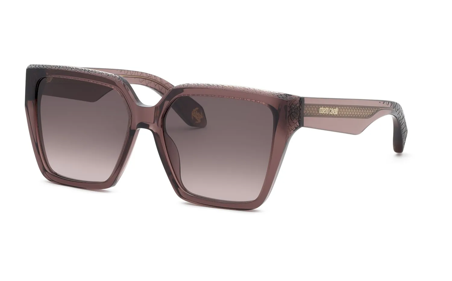 Roberto Cavalli SRC156M 07AY Occhiali da sole Acetato Marrone Marrone Squadrata Normale Sfumato - immagine 1