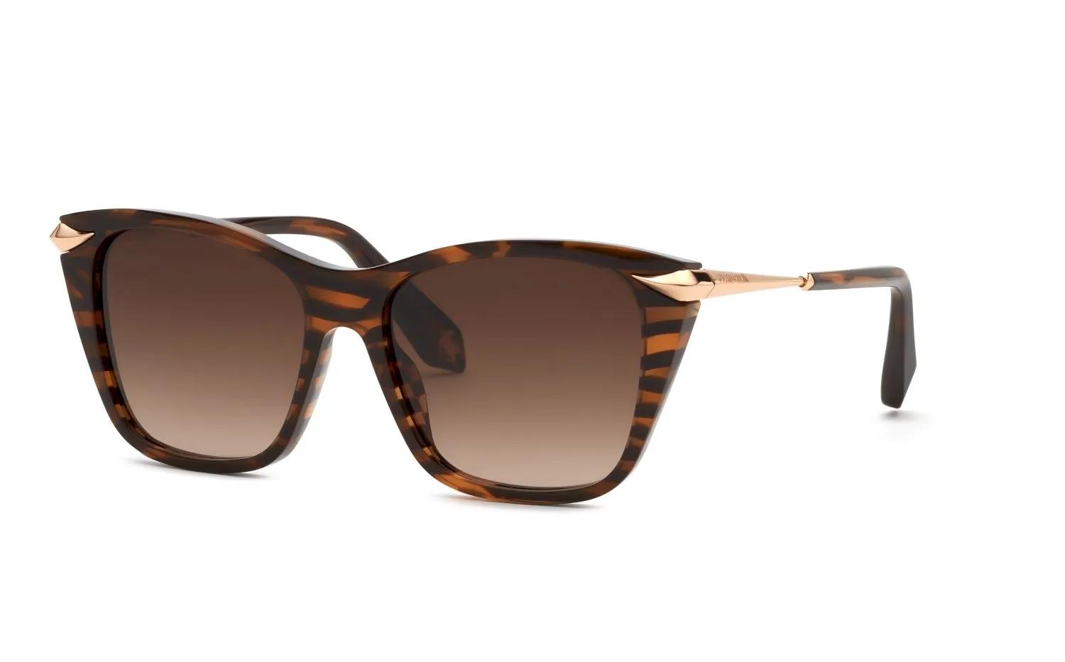 Roberto Cavalli SRC150 04AH Occhiali da sole Acetato Marrone Cat Eye Normale Sfumato - immagine 1
