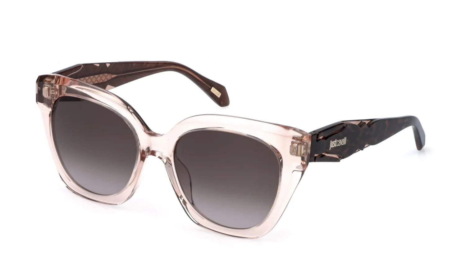 Just Cavalli SJC172 0T82 Occhiali da sole Acetato Rosa Marrone Farfalla Normale Sfumato - immagine 1