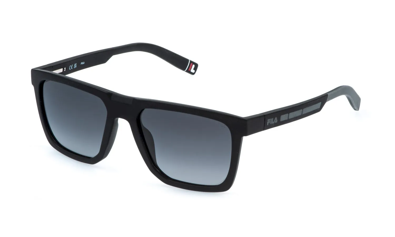 Fila SFIB05 U28P Occhiali da sole Iniettato Nero Fumo Squadrata Sfumato - immagine 1